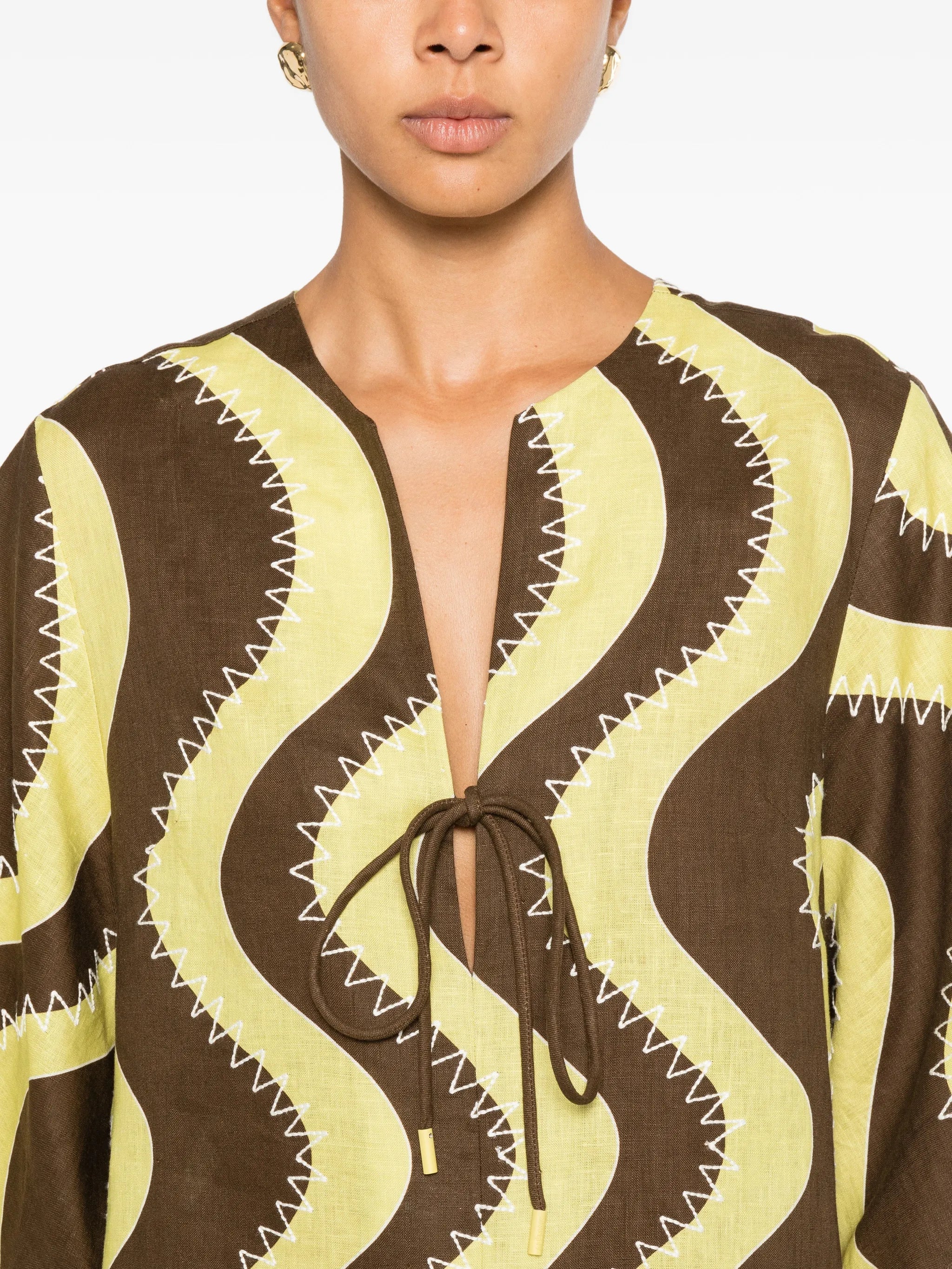 Alemais Frankie wave - print mini dress
