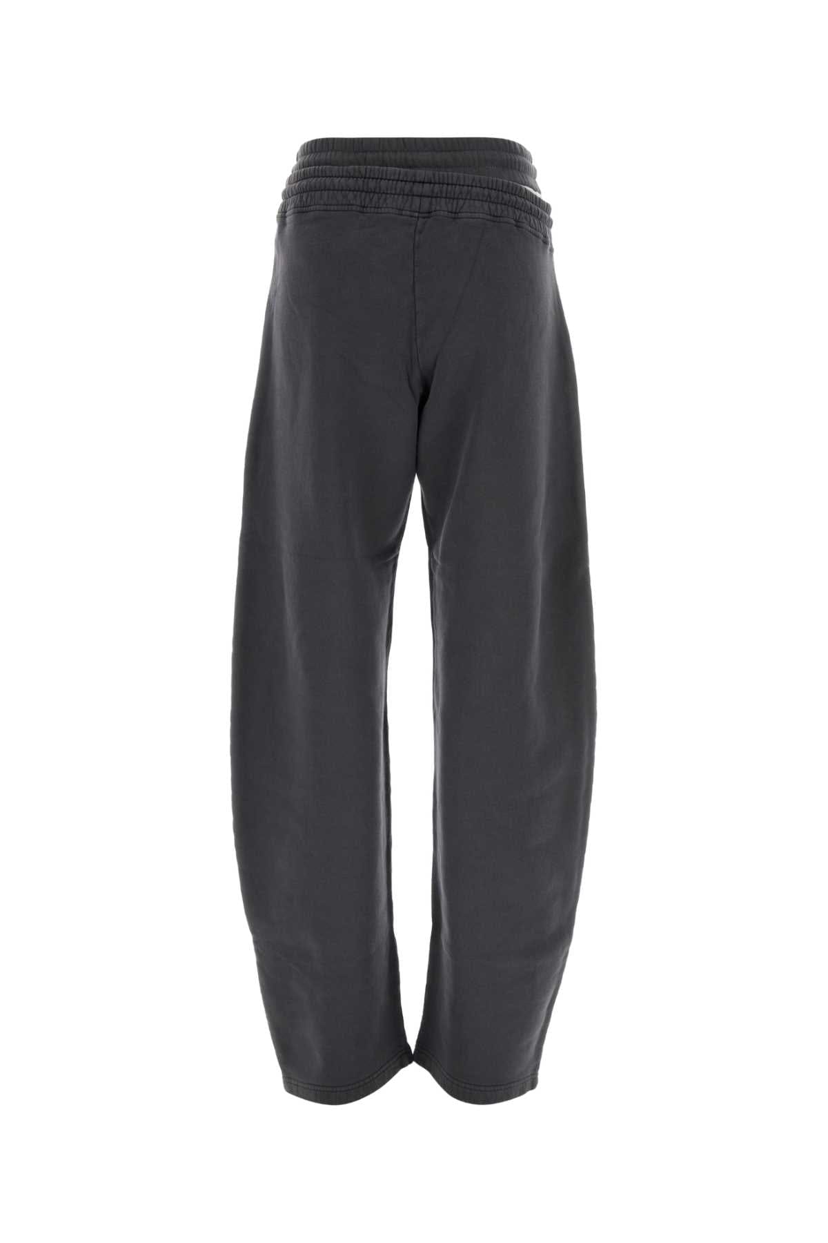 The Attico Cotton Wide - Leg Joggers — Gray
