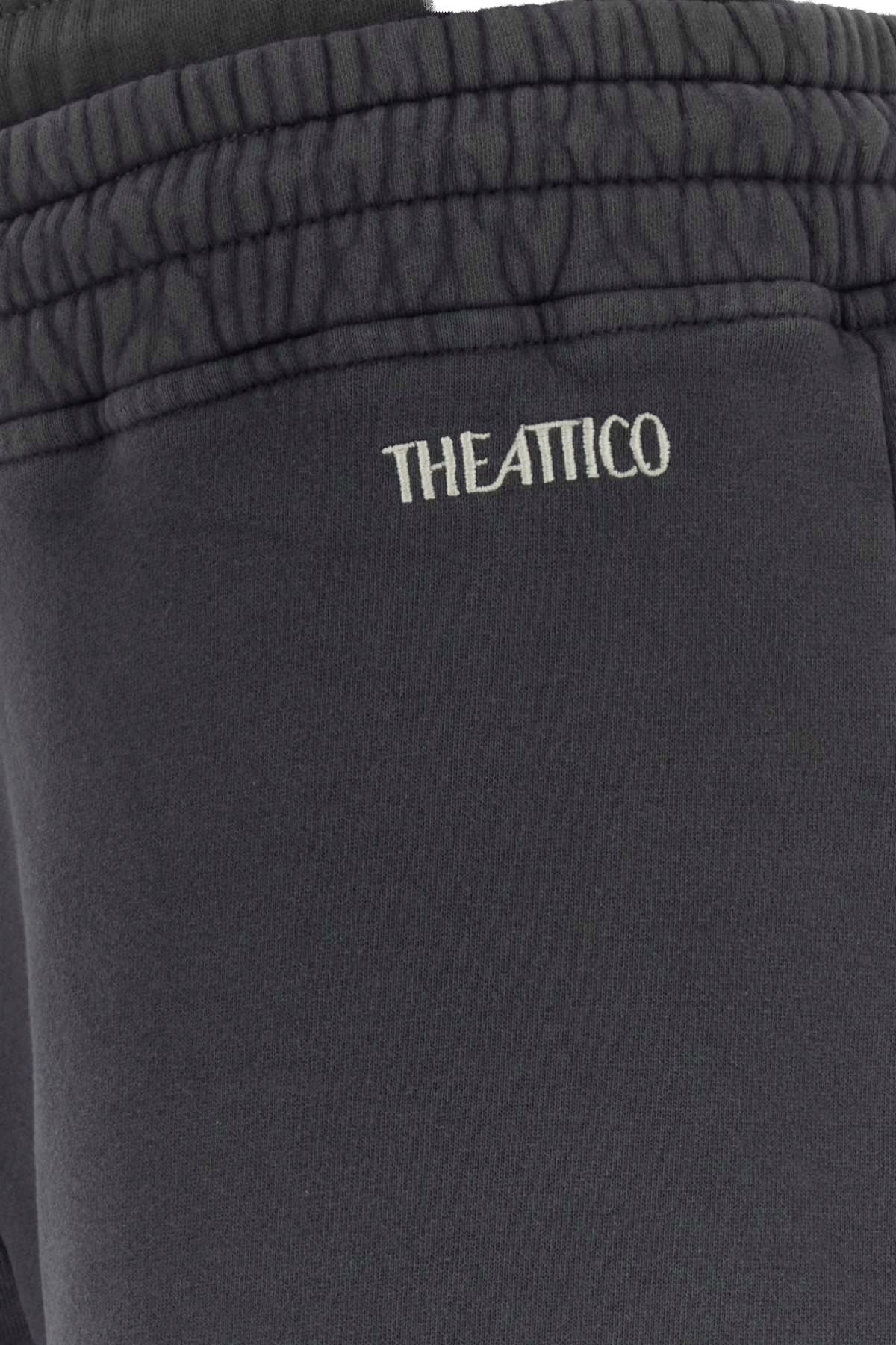 The Attico Cotton Wide - Leg Joggers — Gray