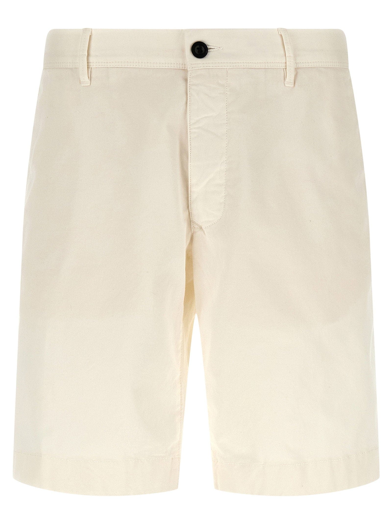 Incotex Cotton Bermuda Shorts — Cream