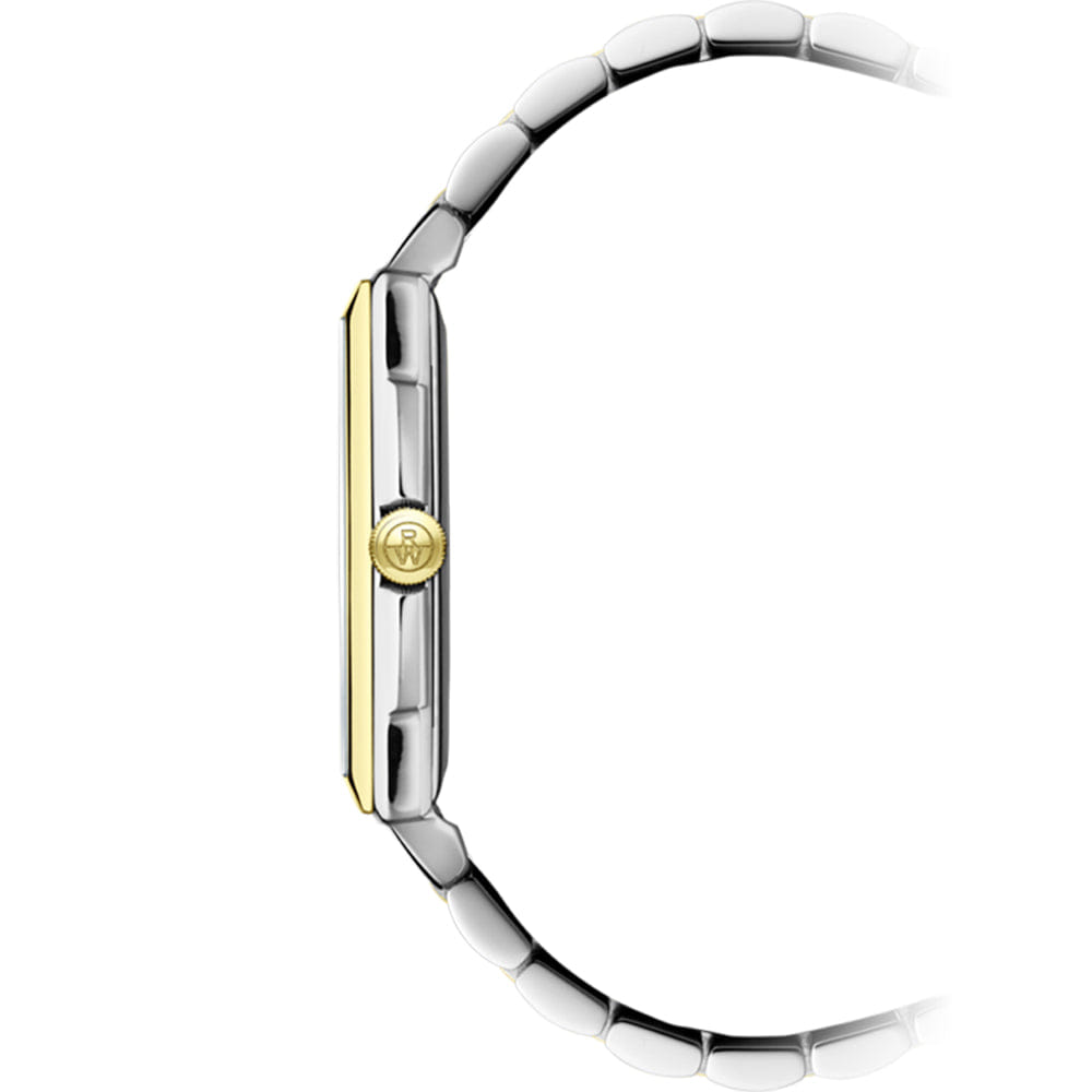 Raymond WEIL Men's Toccata Classic Rectangular Two Tone Bracelet Mother of Pearl Dial Diamond Watch
