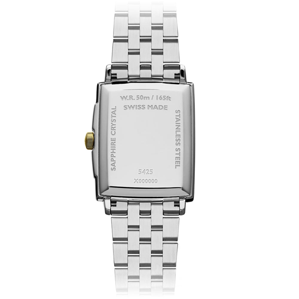 Raymond WEIL Men's Toccata Classic Rectangular Two Tone Bracelet Mother of Pearl Dial Diamond Watch