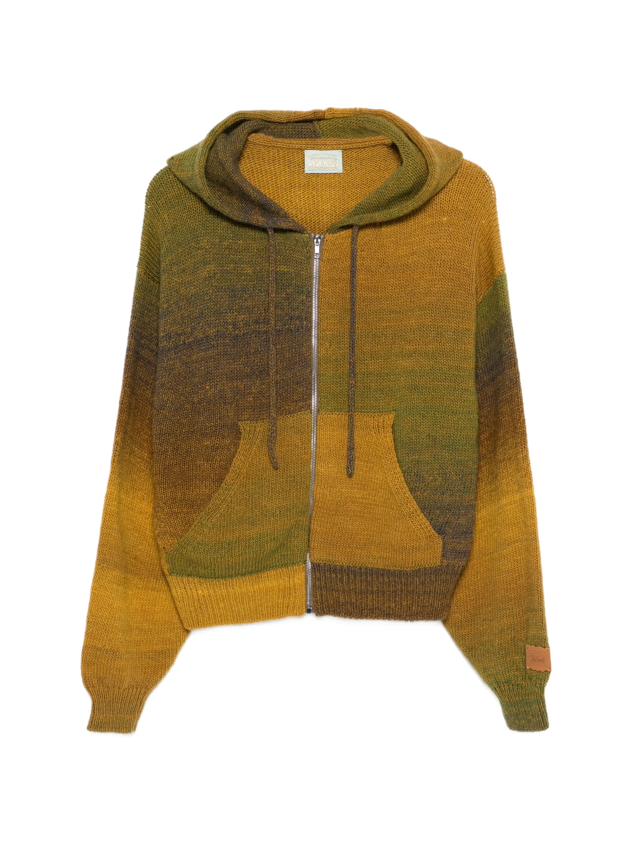 Aries long - sleeve hoodie cardigan