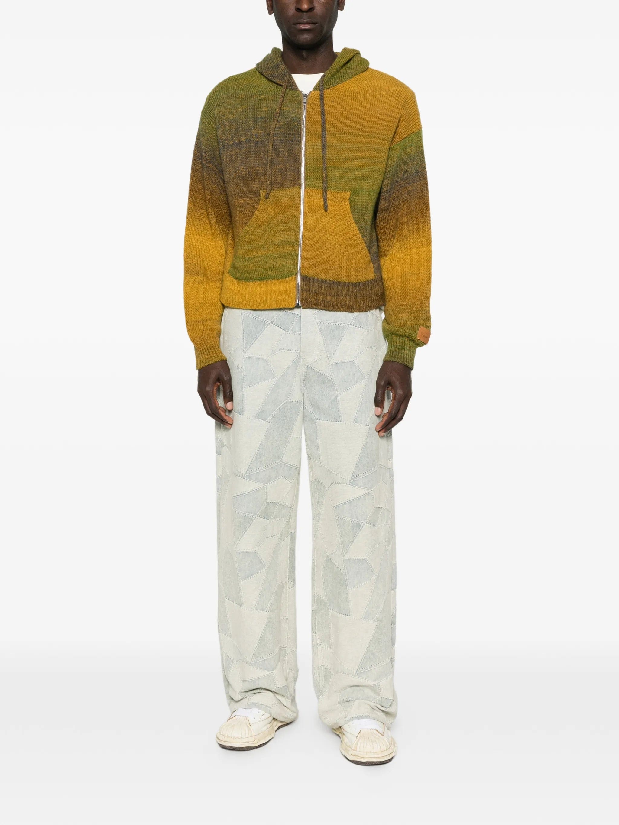 Aries long - sleeve hoodie cardigan