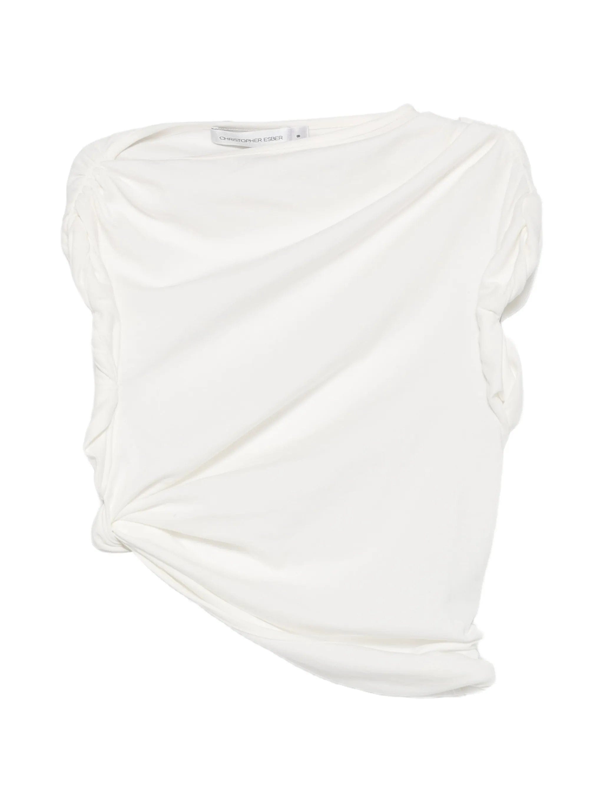 Christopher Esber rolled twisted T - shirt