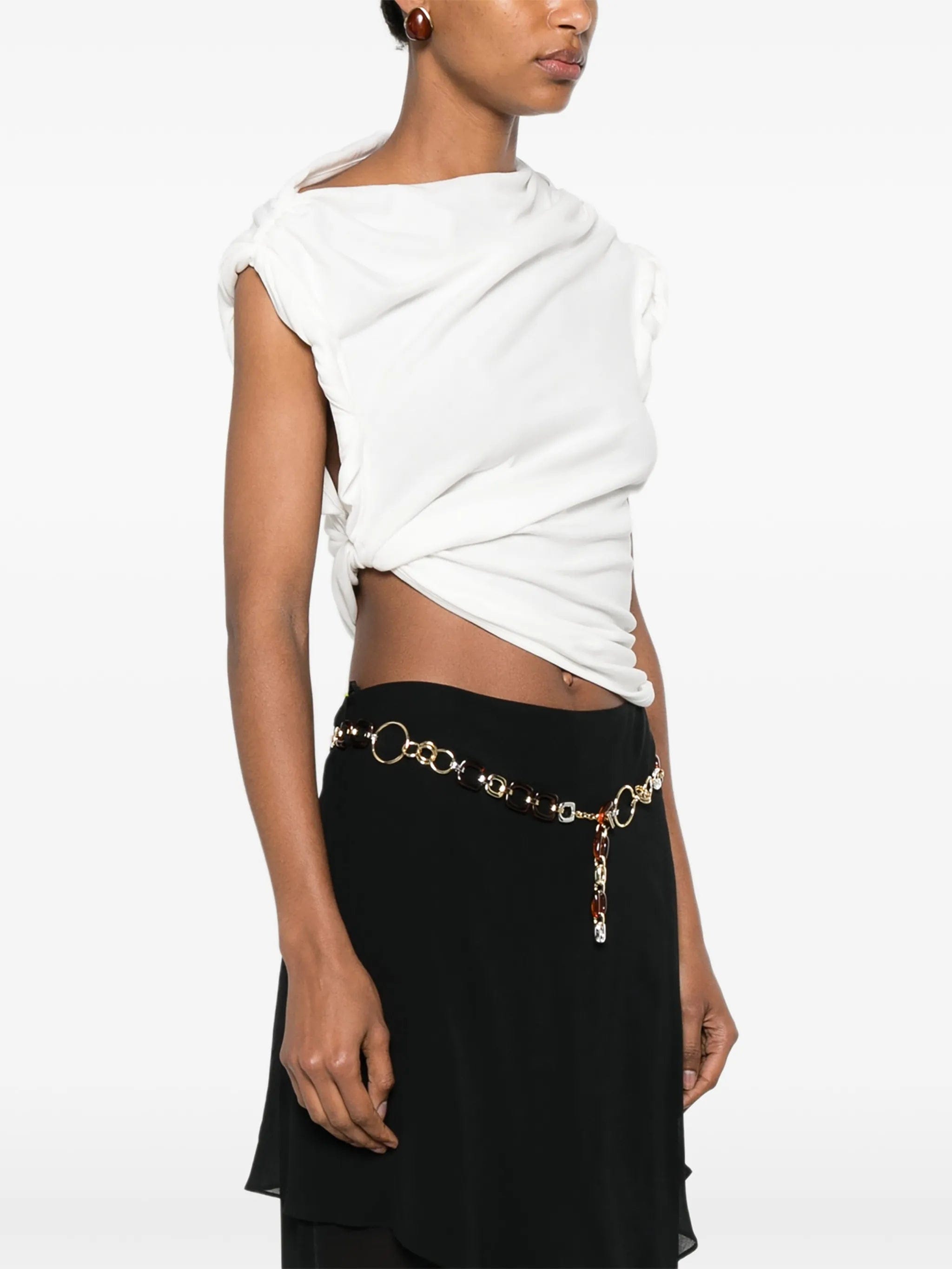 Christopher Esber rolled twisted T - shirt