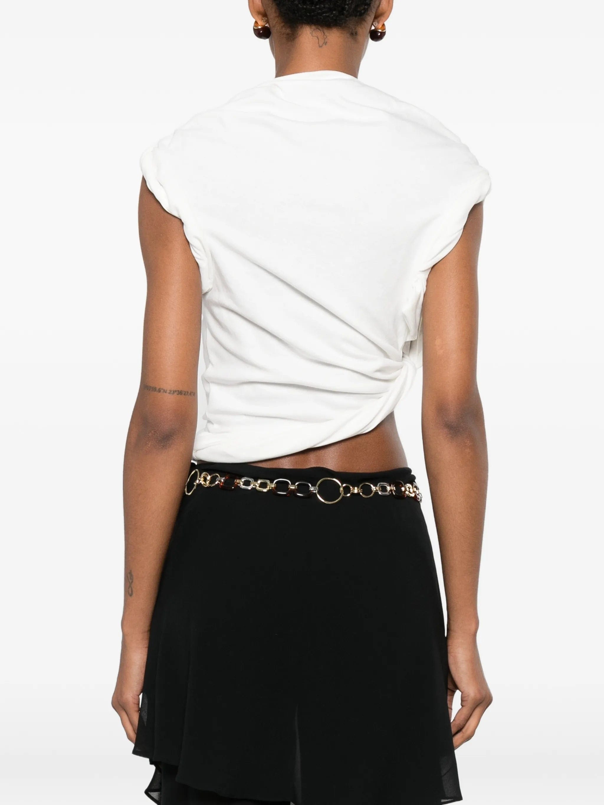 Christopher Esber rolled twisted T - shirt
