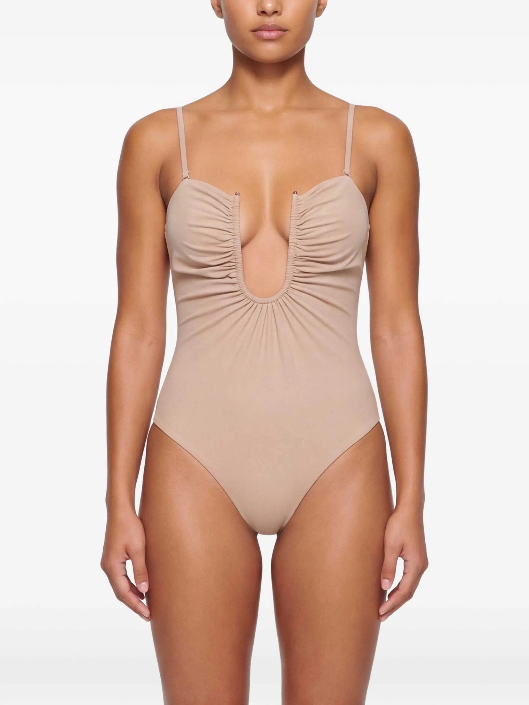 Christopher Esber ruched one - piece swimsuit