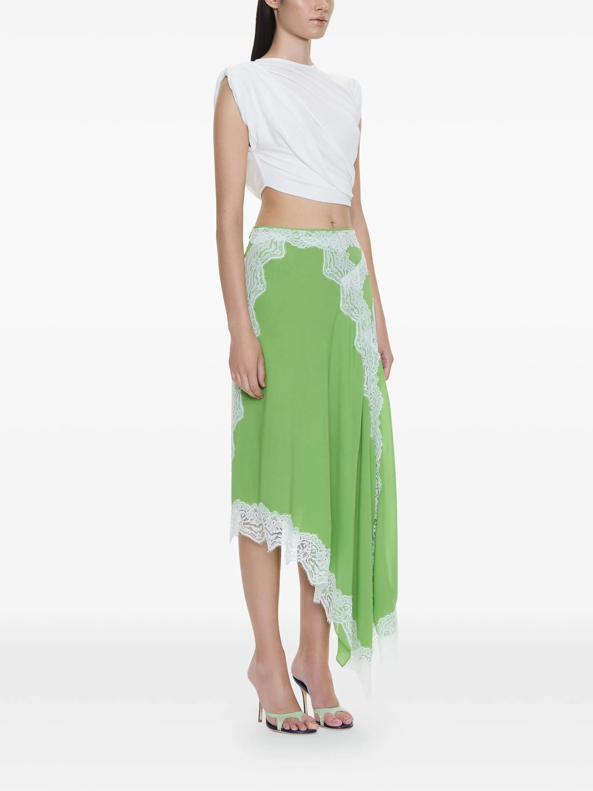 Christopher Esber Verve lace - detail asymmetric skirt