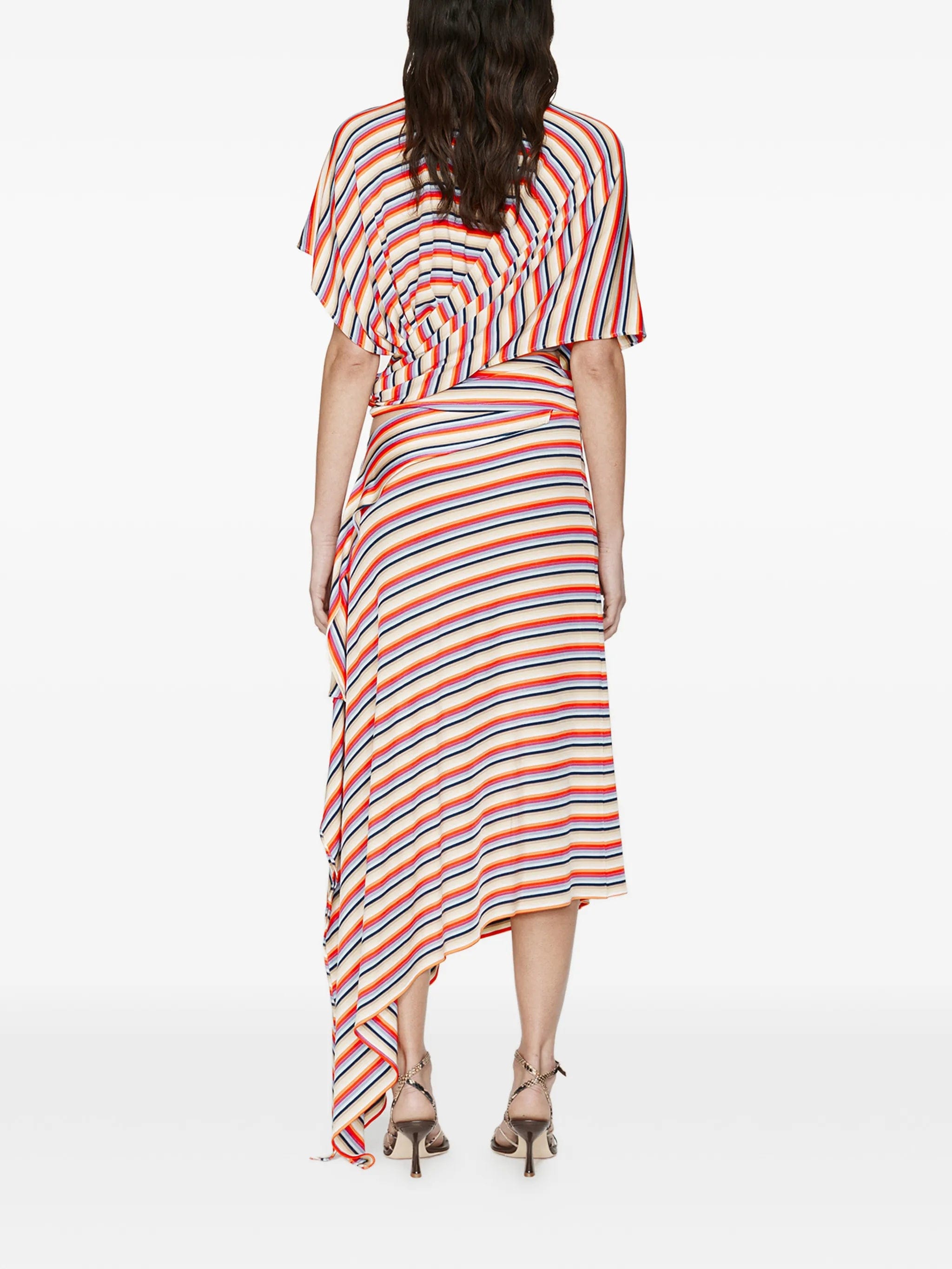 Christopher Esber calypso coiled jersey striped T - shirt