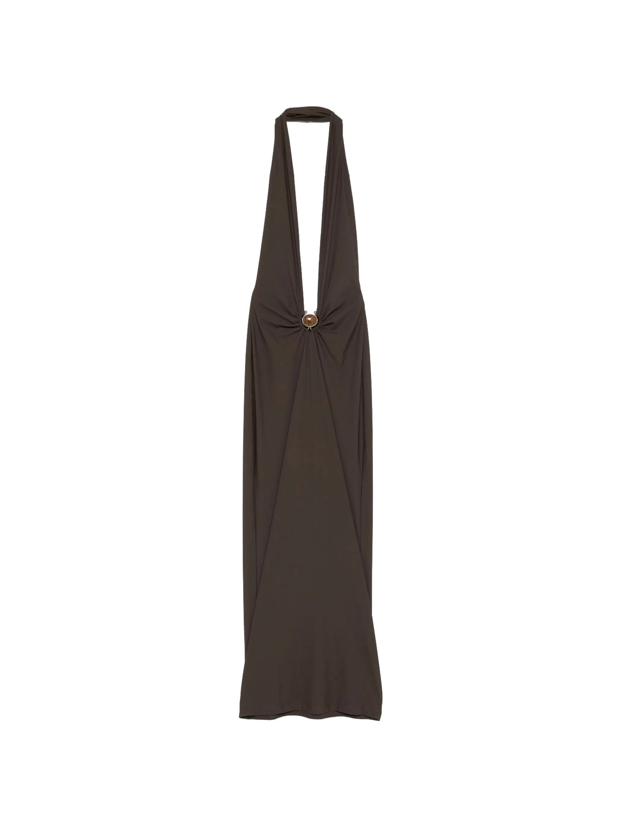 Christopher Esber ruched halterneck midi dress