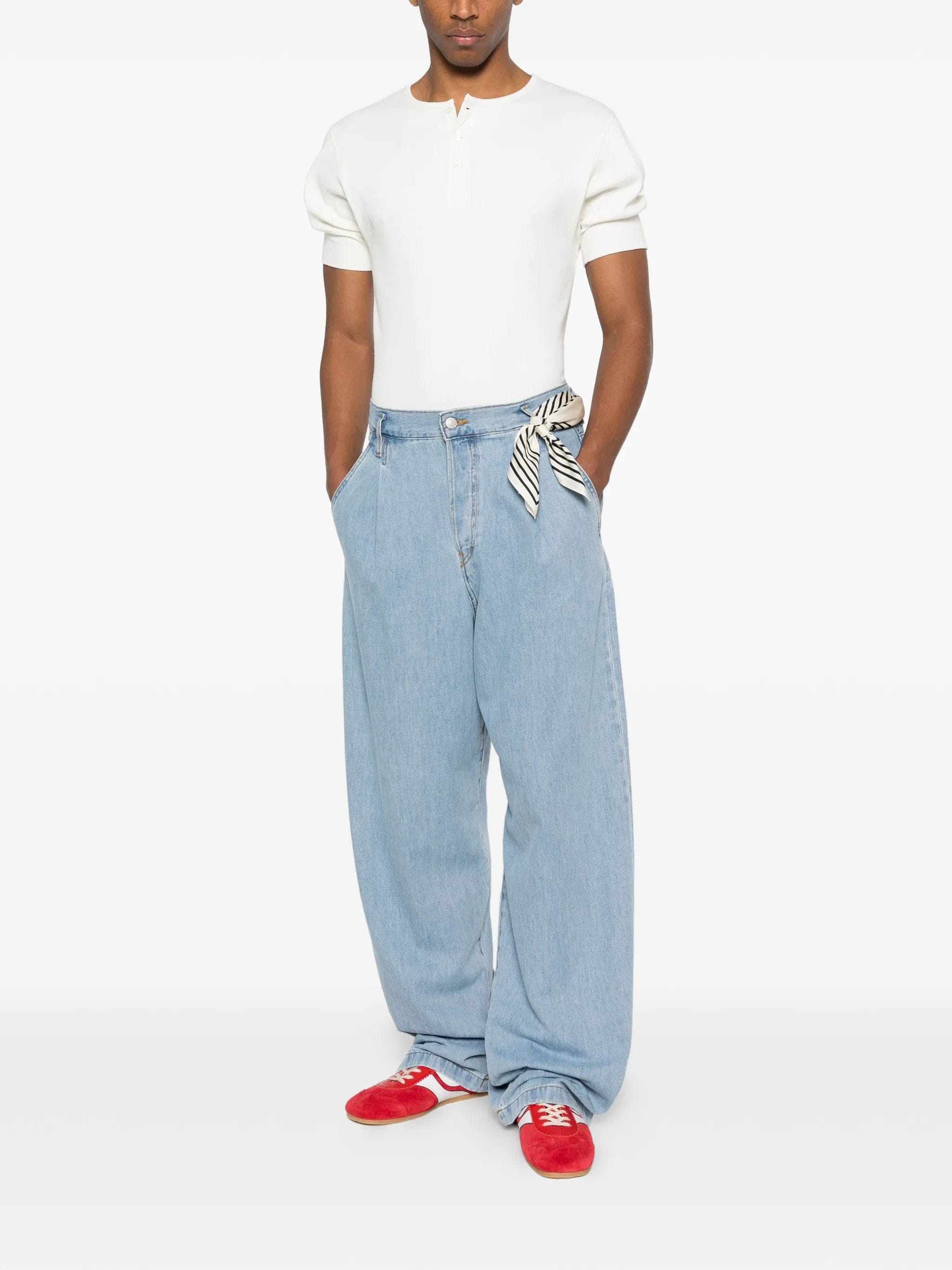 Dries Van Noten Penning pleated wide - leg jeans