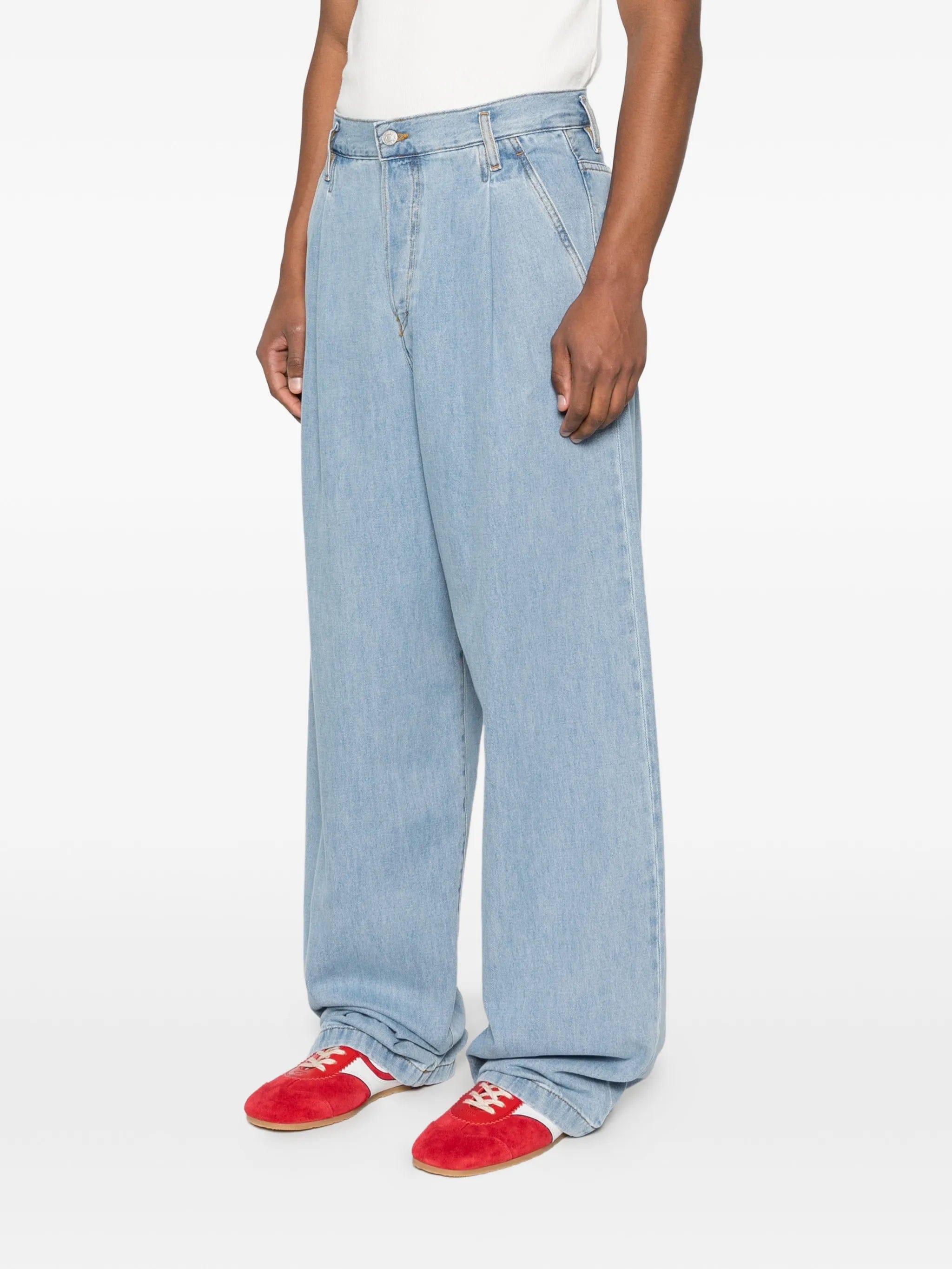 Dries Van Noten Penning pleated wide - leg jeans