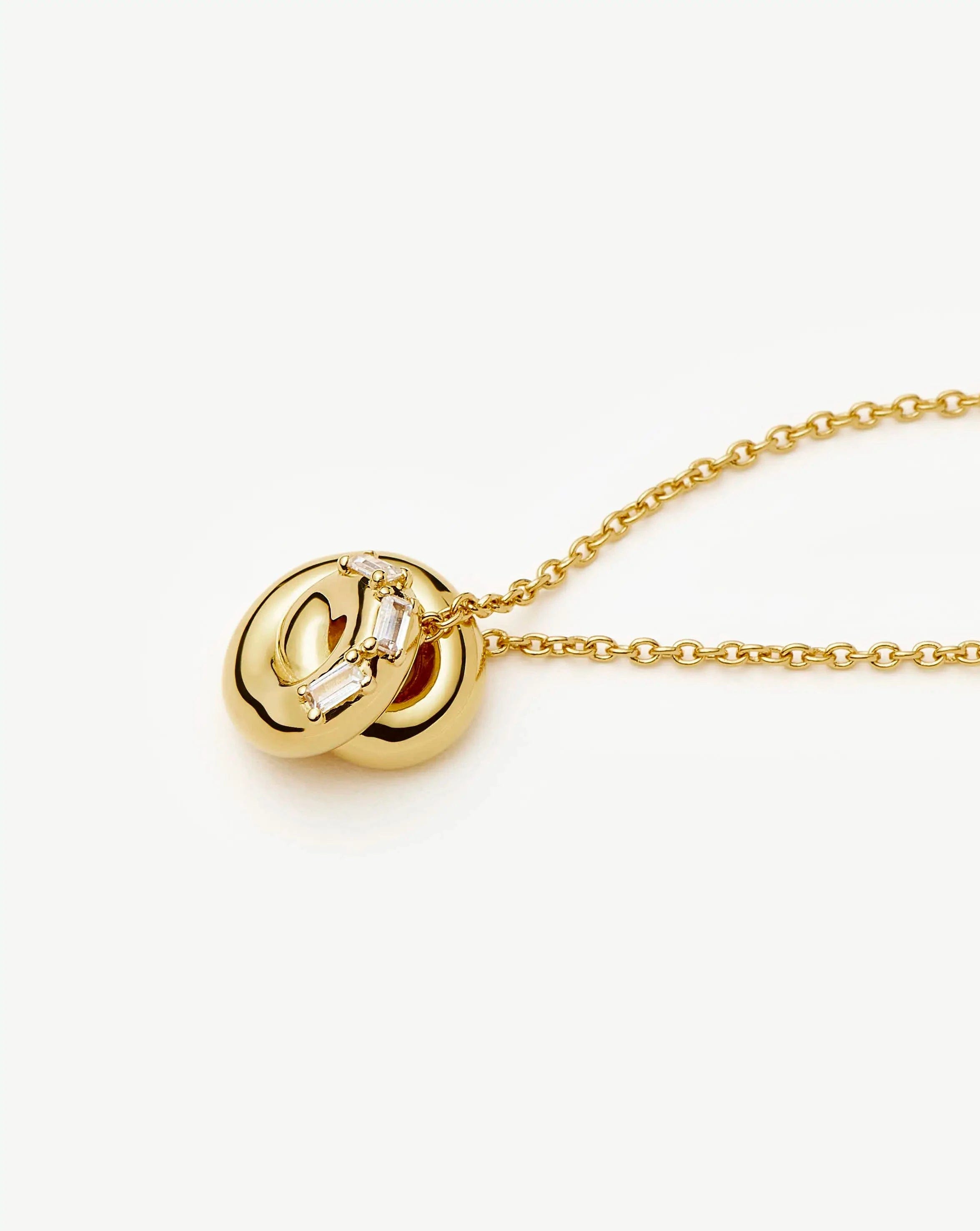 Knot Lucy Williams Pavé Knot Pendant Necklace | 18ct Gold Plated