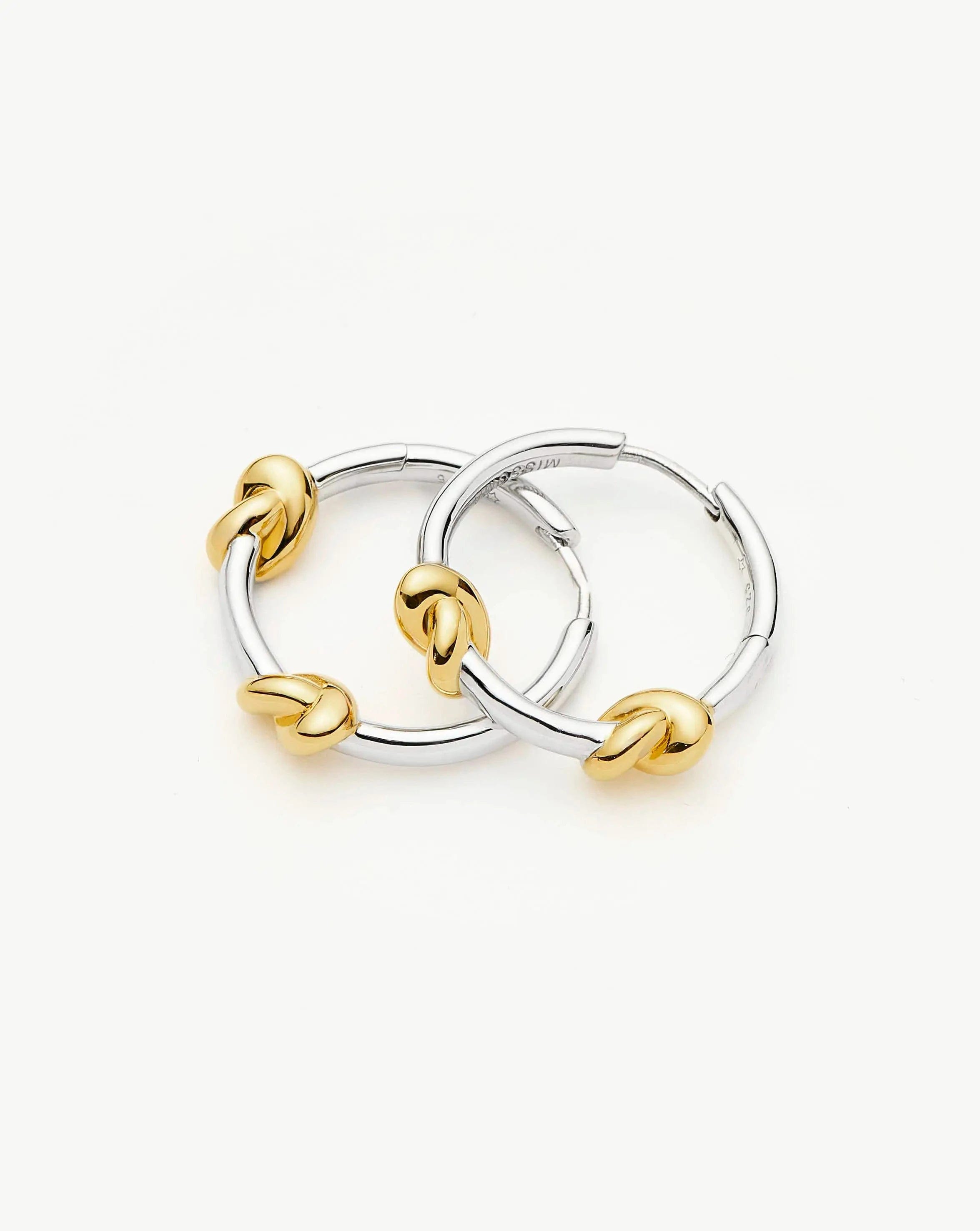 Knot Lucy Williams Knot Small Hoop Earrings | Mixed Metal
