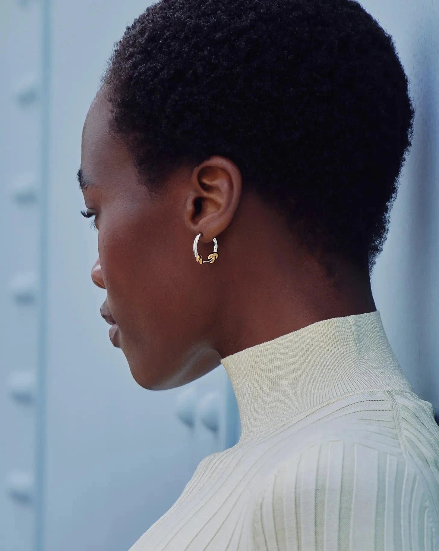 Knot Lucy Williams Knot Small Hoop Earrings | Mixed Metal