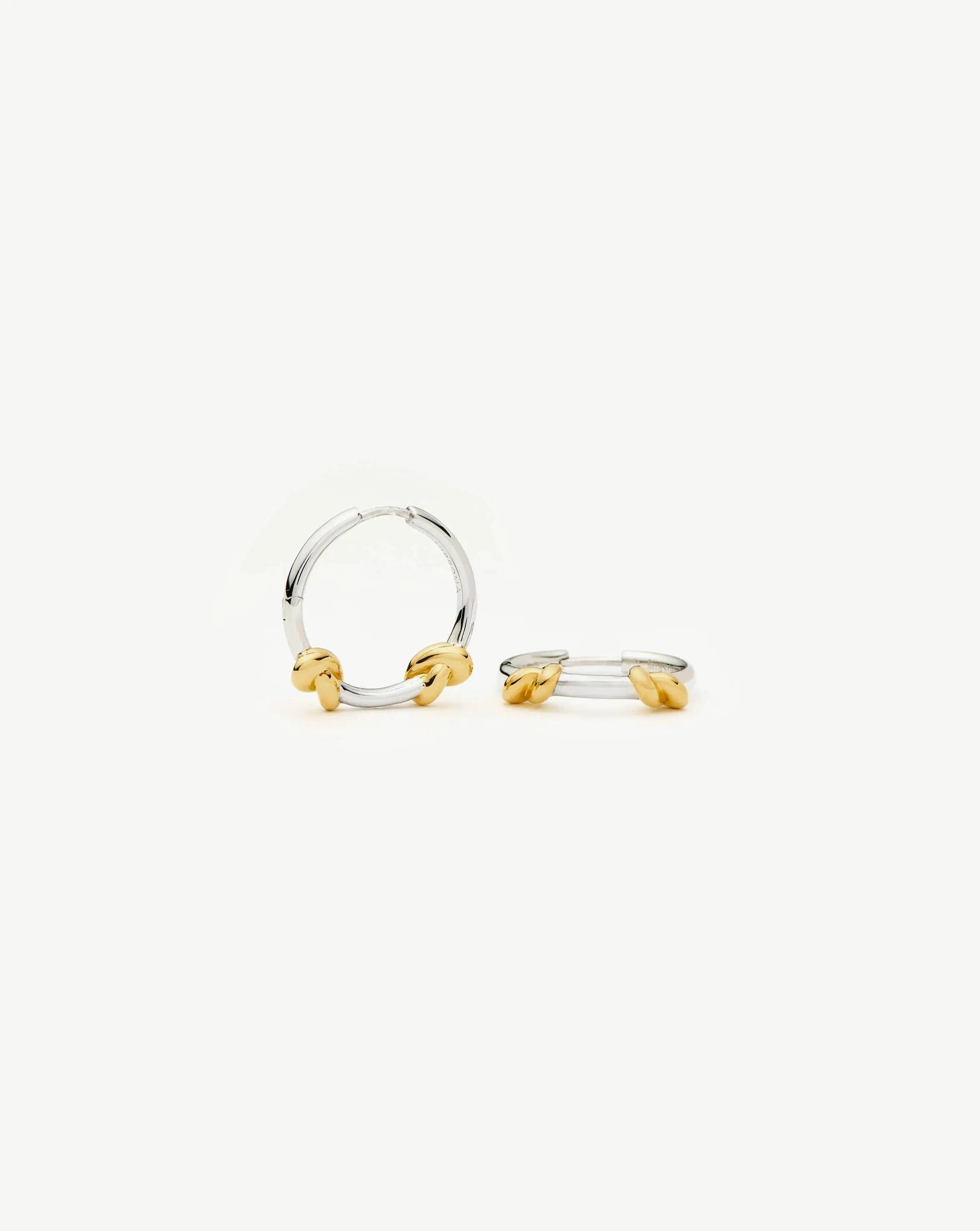 Knot Lucy Williams Knot Small Hoop Earrings | Mixed Metal