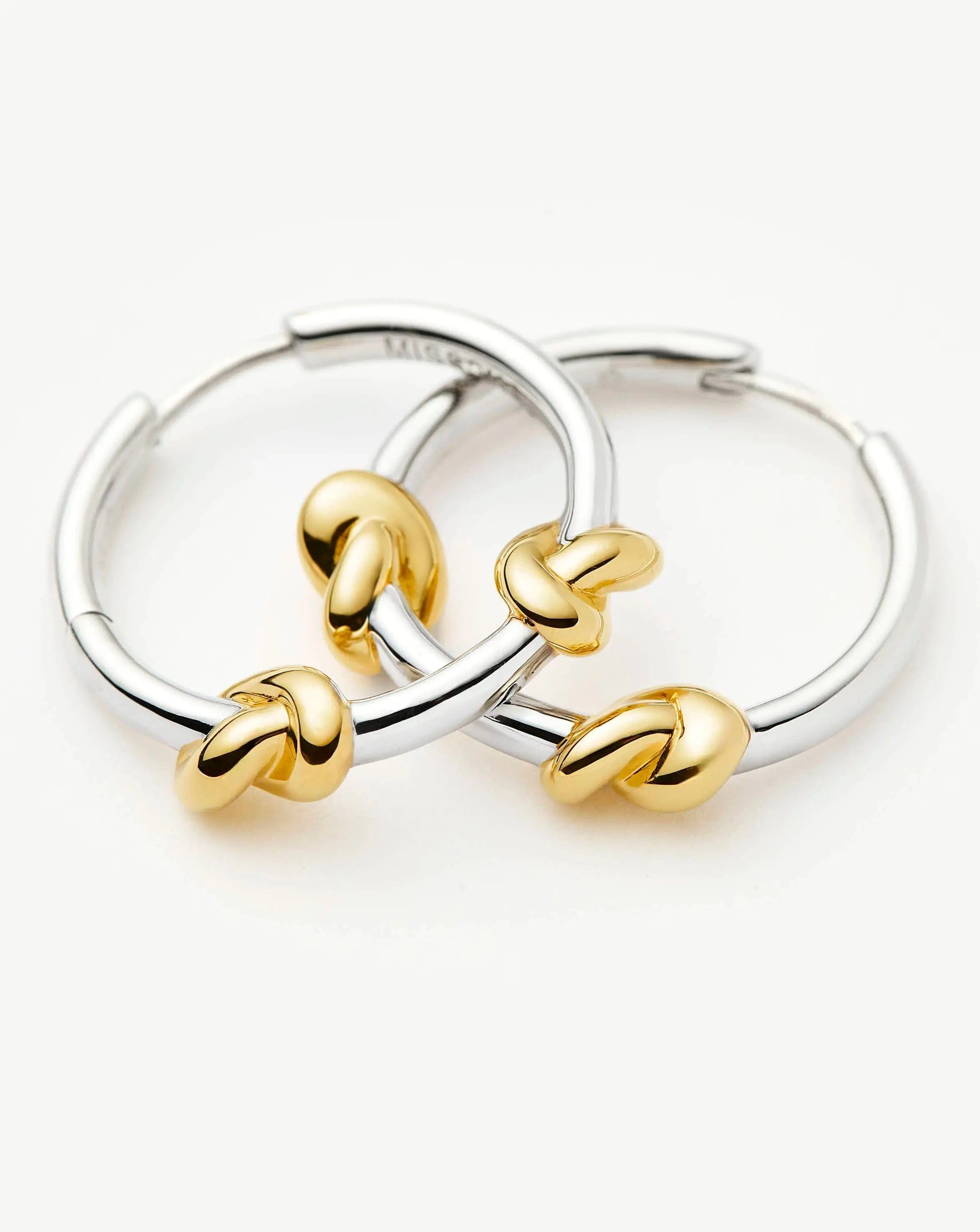 Knot Lucy Williams Knot Small Hoop Earrings | Mixed Metal