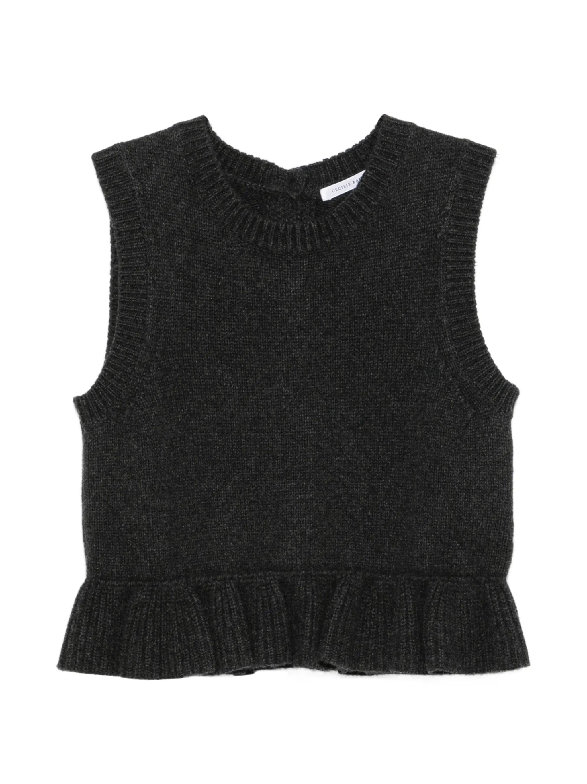 Cecilie Bahnsen ruffled button - back vest