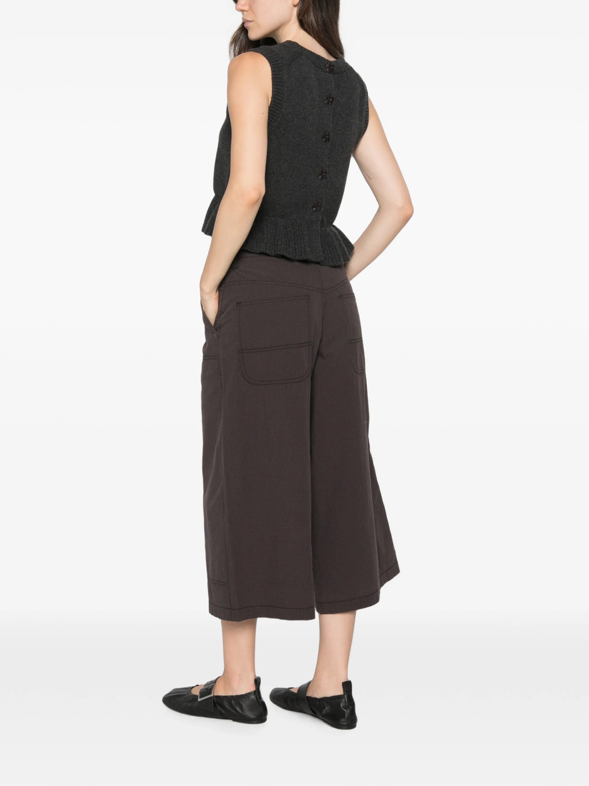 Cecilie Bahnsen ruffled button - back vest