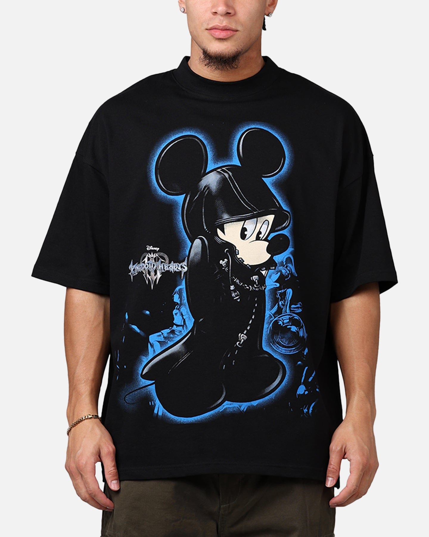 Loiter Disney Kingdom Hearts King Mickey Mockneck T - Shirt Black