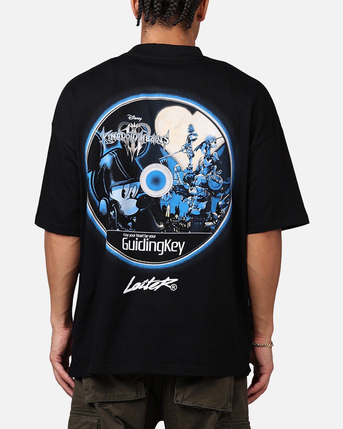 Loiter Disney Kingdom Hearts King Mickey Mockneck T - Shirt Black