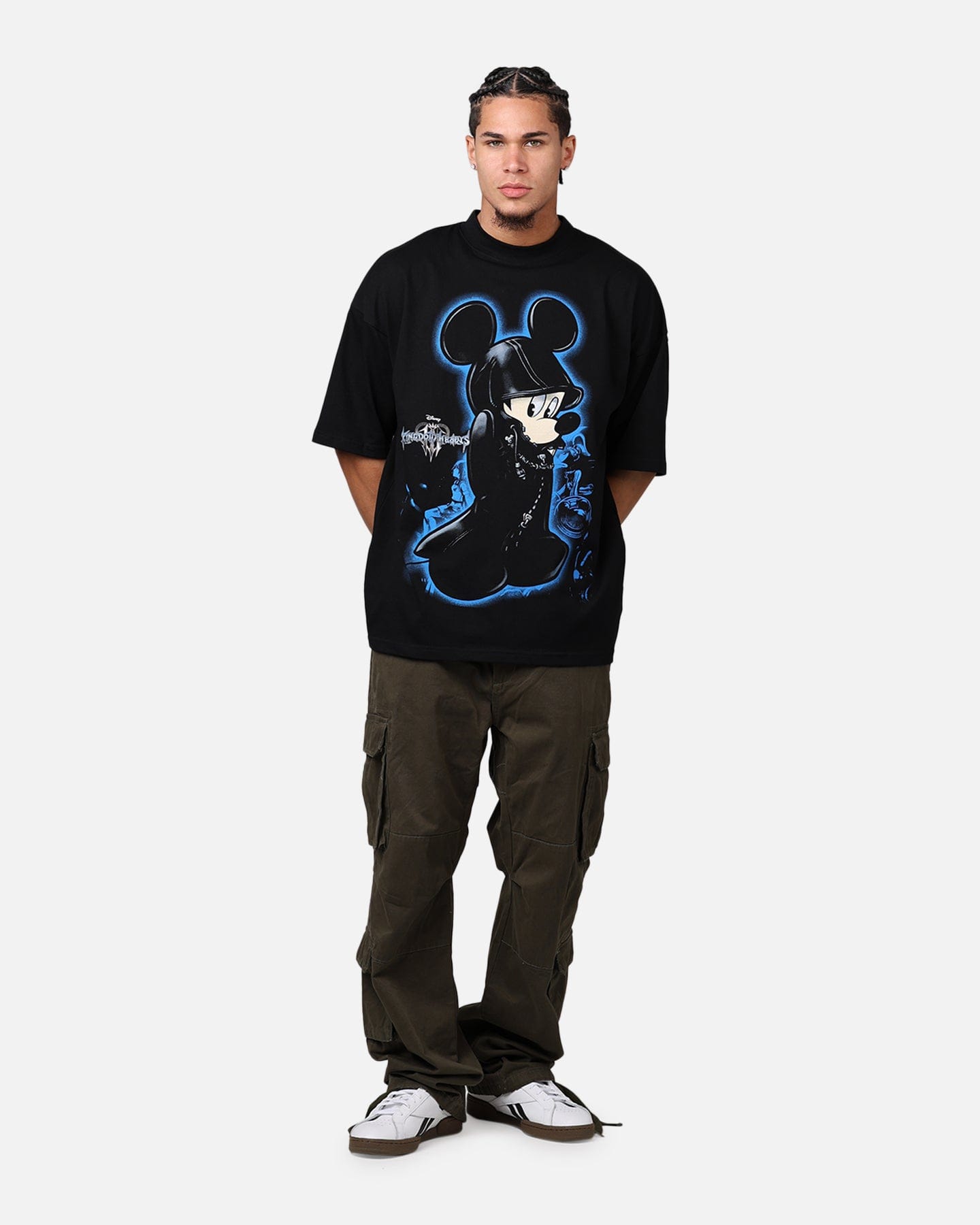 Loiter Disney Kingdom Hearts King Mickey Mockneck T - Shirt Black