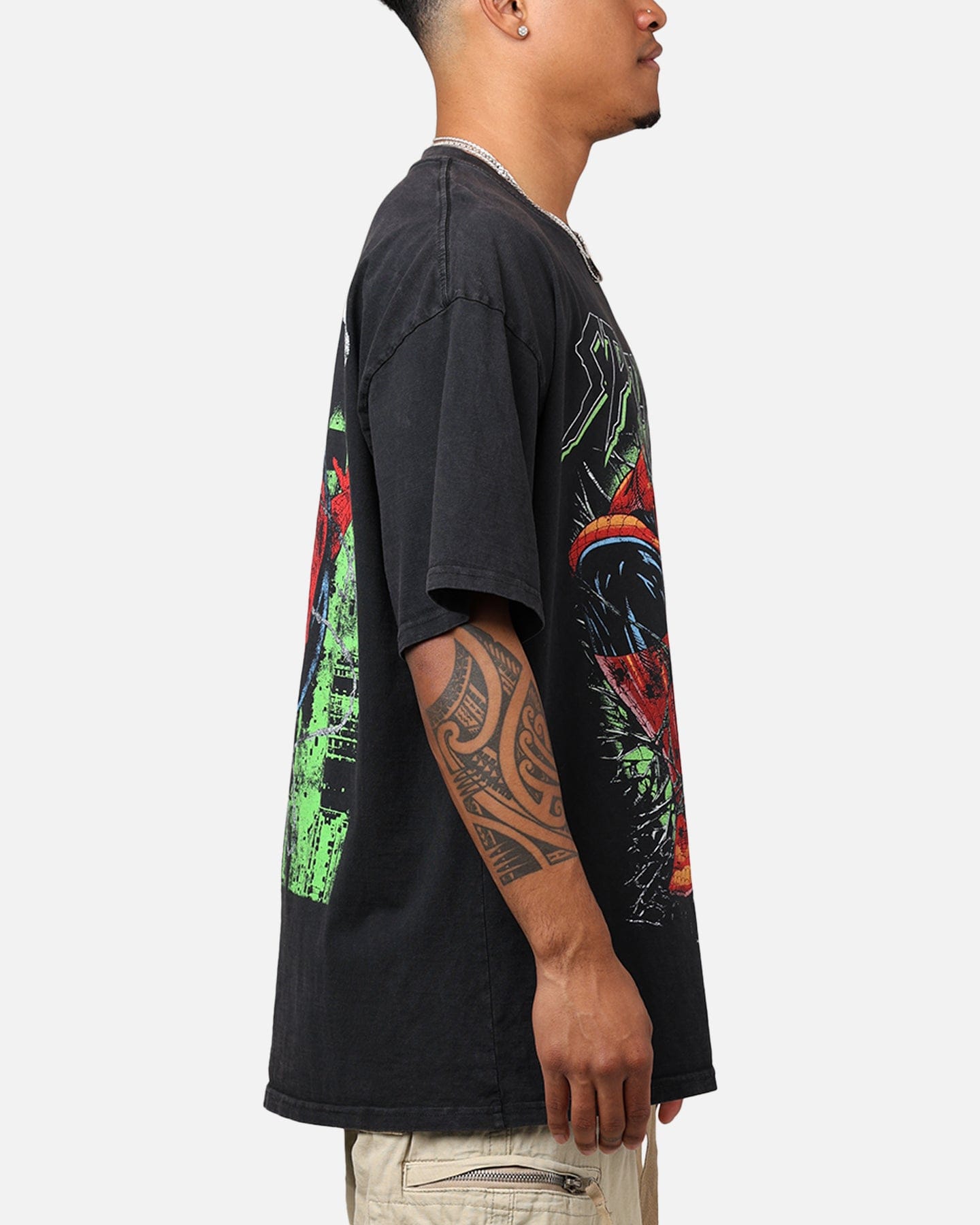 Loiter Marvel Spider - Man T - Shirt Black Acidwash