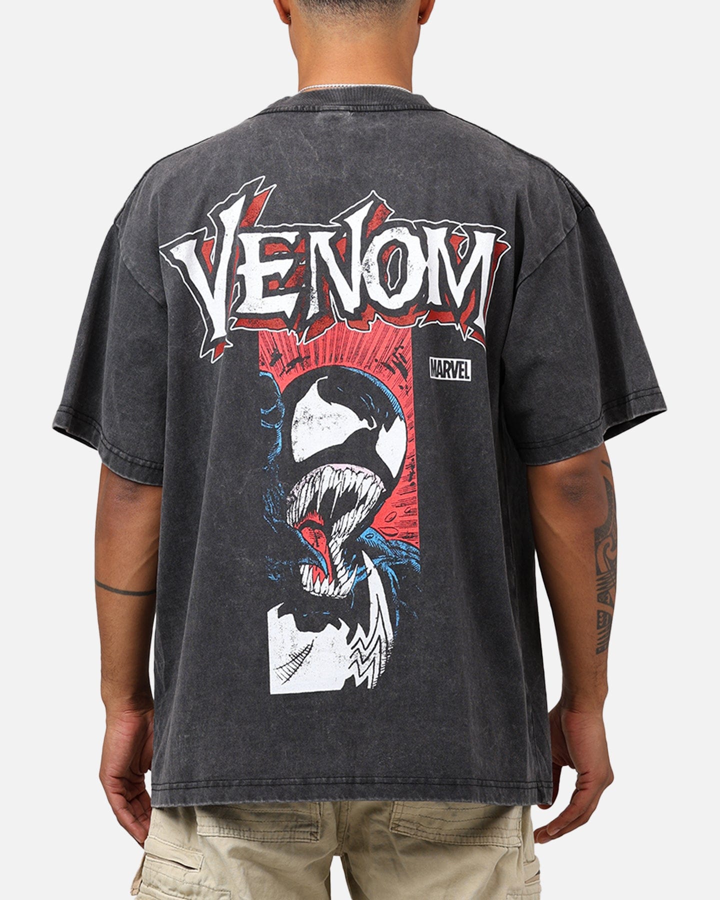 Loiter Marvel Spider - Man Venom T - Shirt Black Acidwash