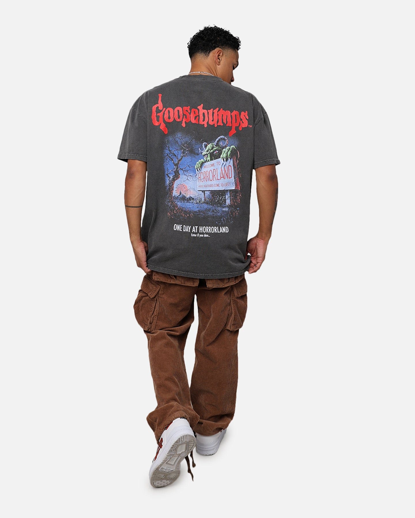 73studio x Goosebumps Horrorland Heavyweight T - Shirt Black Wash