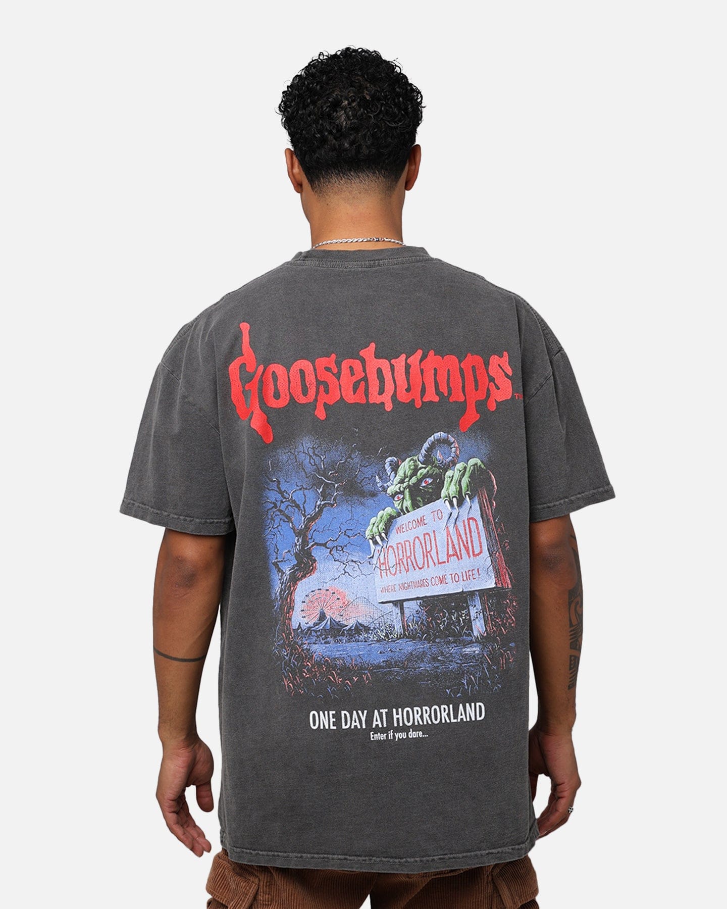 73studio x Goosebumps Horrorland Heavyweight T - Shirt Black Wash