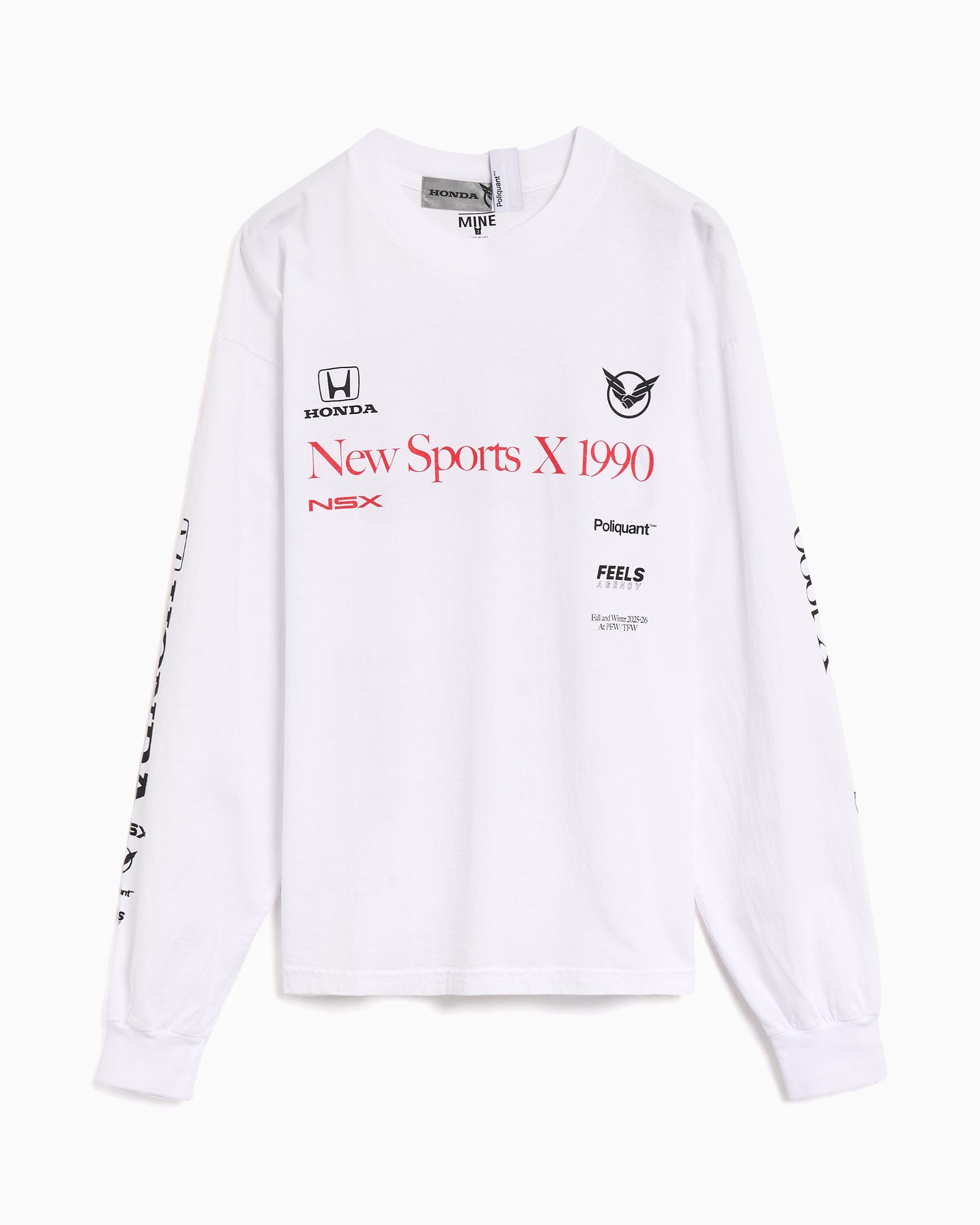 Poliquant Camiseta con gráfico Relaxed de manga larga Poliquant The New Sports x 1990 Limited Edition para hombre