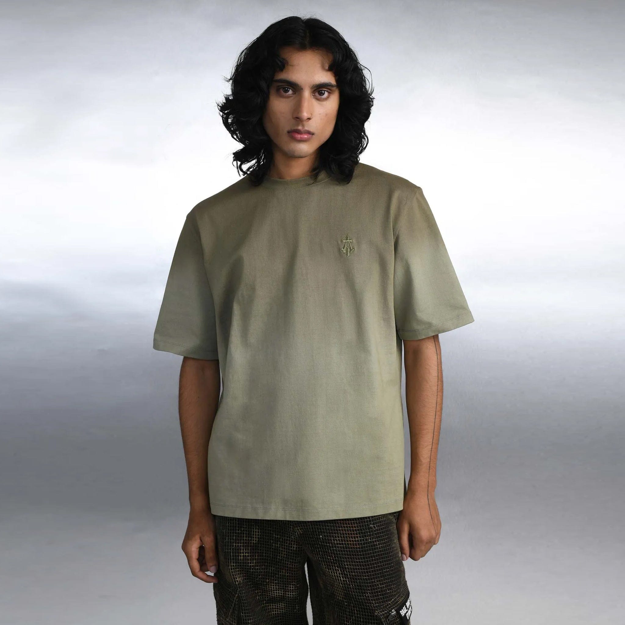 Almost Gods ALPHA CROSS T-Shirt (DIP DYE GREEN)