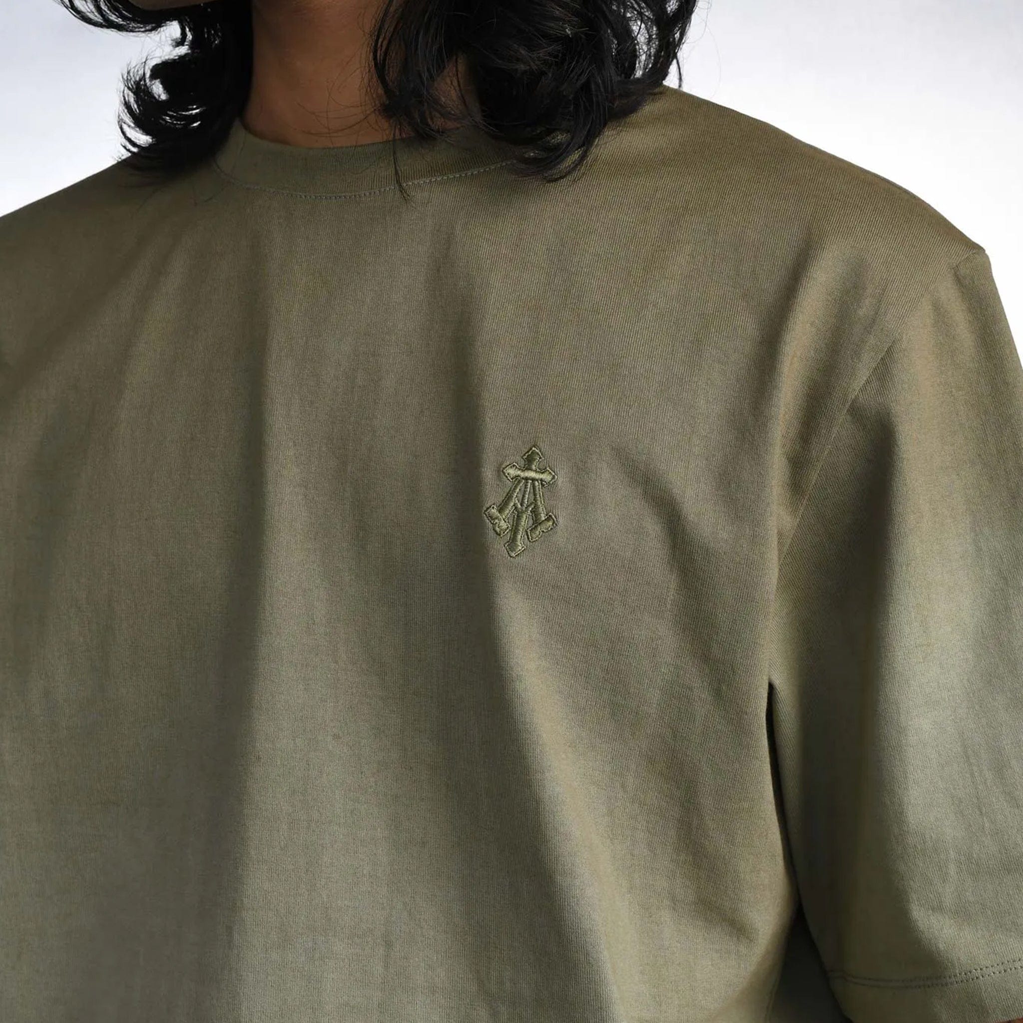Almost Gods ALPHA CROSS T-Shirt (DIP DYE GREEN)