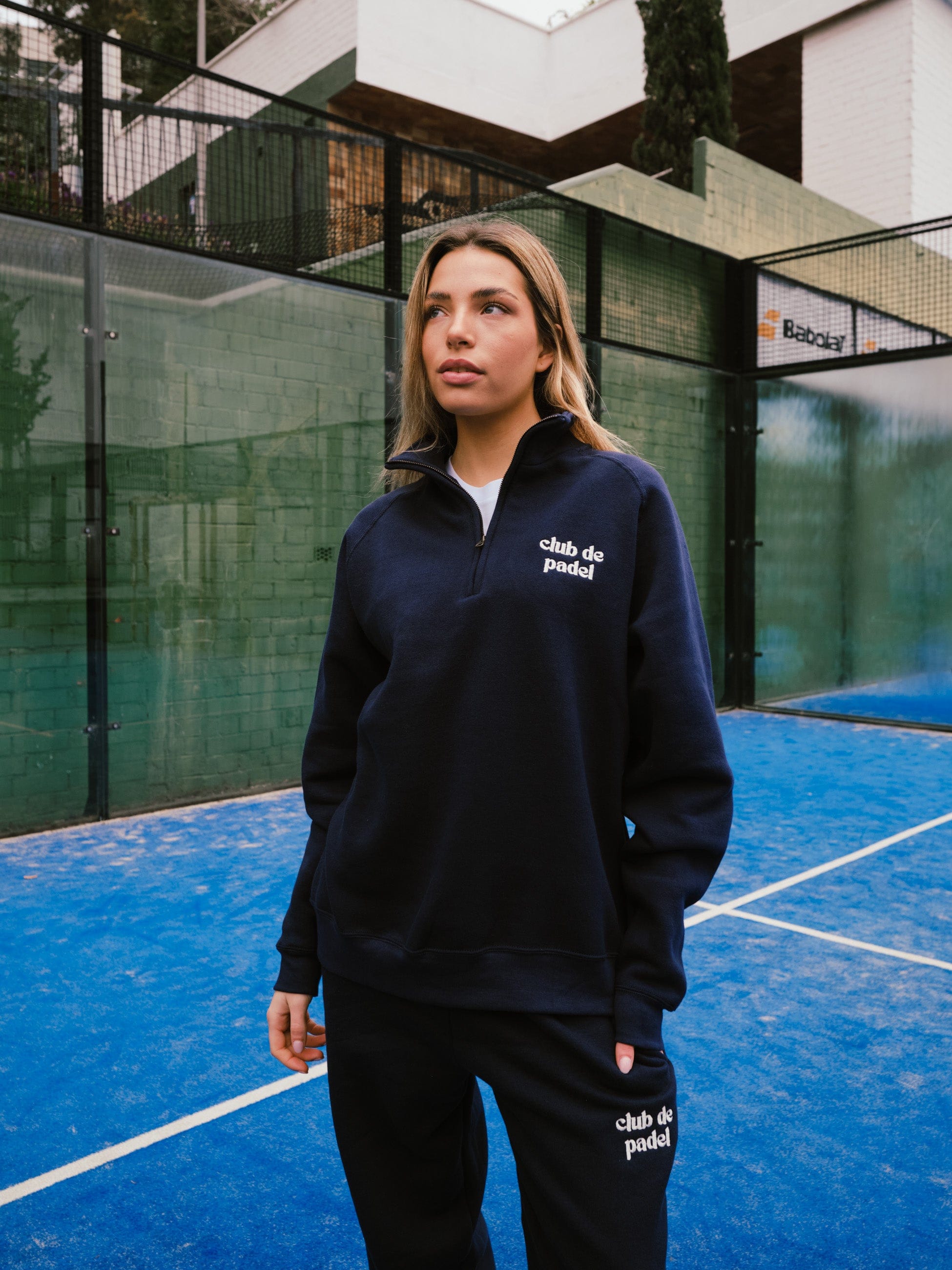 Club de Padel Uniform 1/4 Zip - Navy