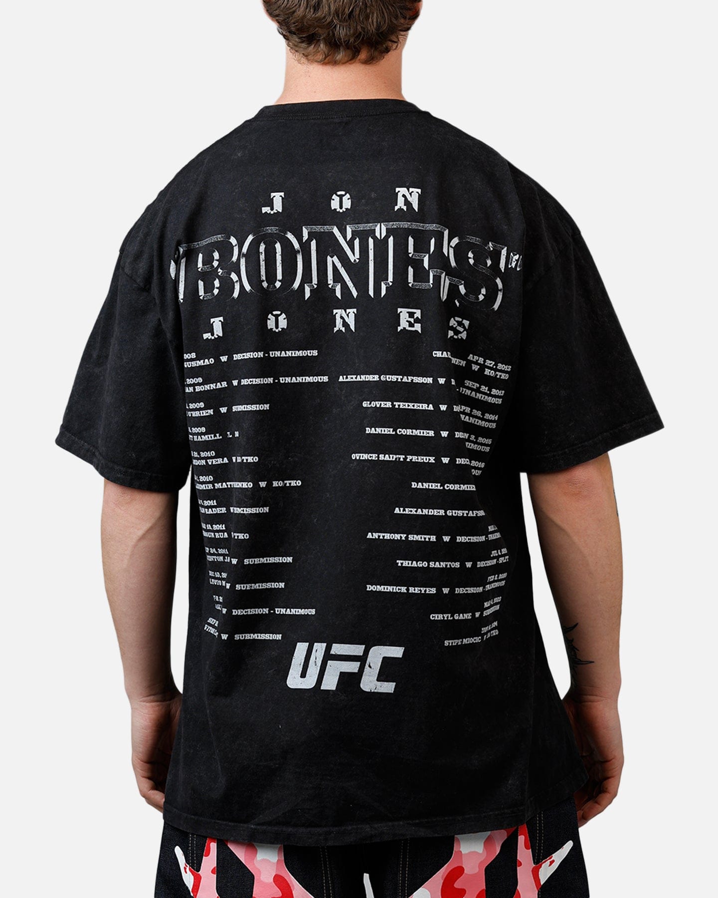 Action UFC By Culture Kings Jon Jones Action T - Shirt Black Acidwash