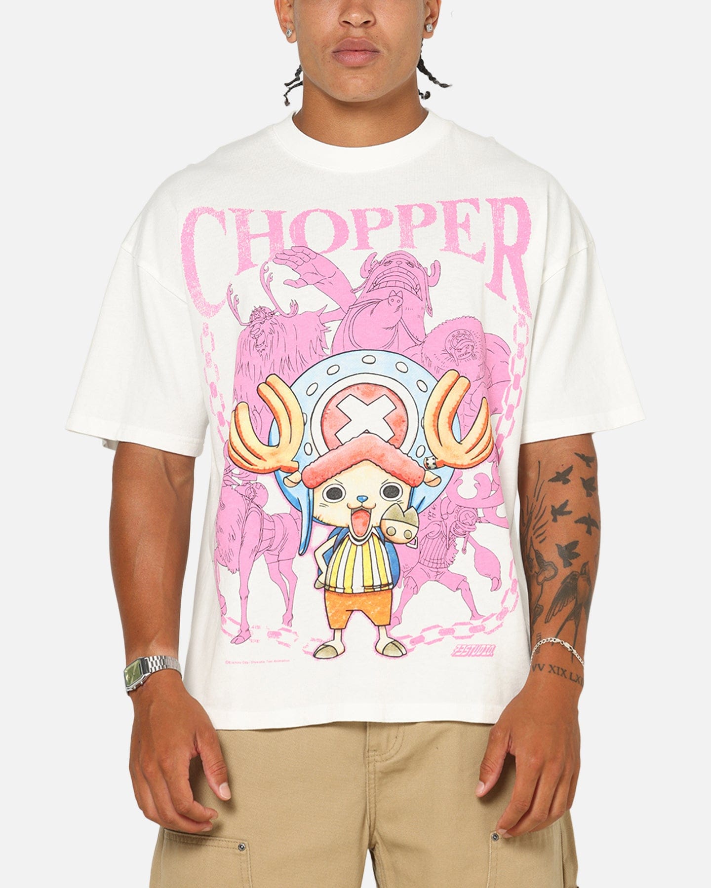73studio x One Piece Chopper Vintage T - Shirt Off White
