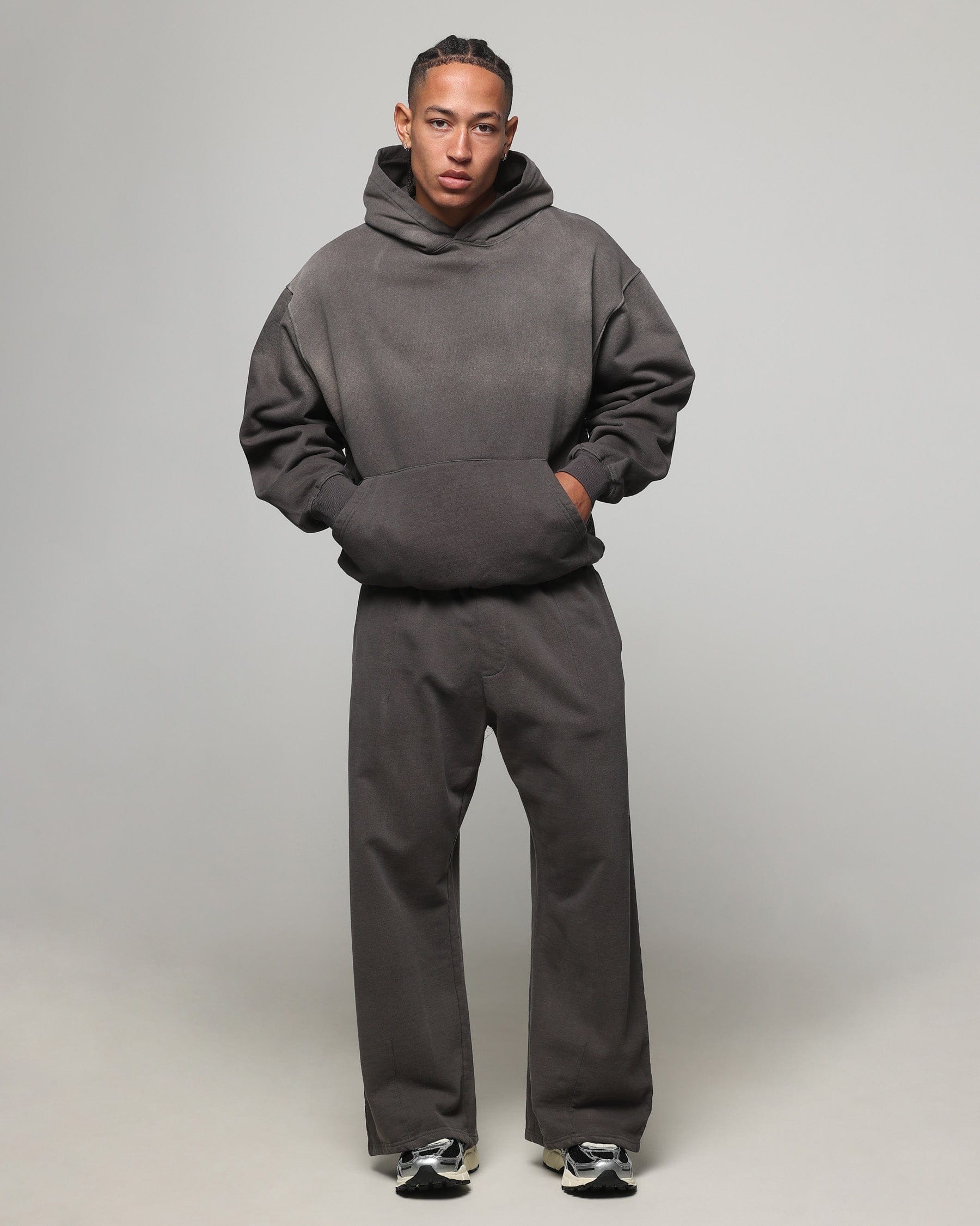 American Thrift Wide Leg Pants Washed Charcoal