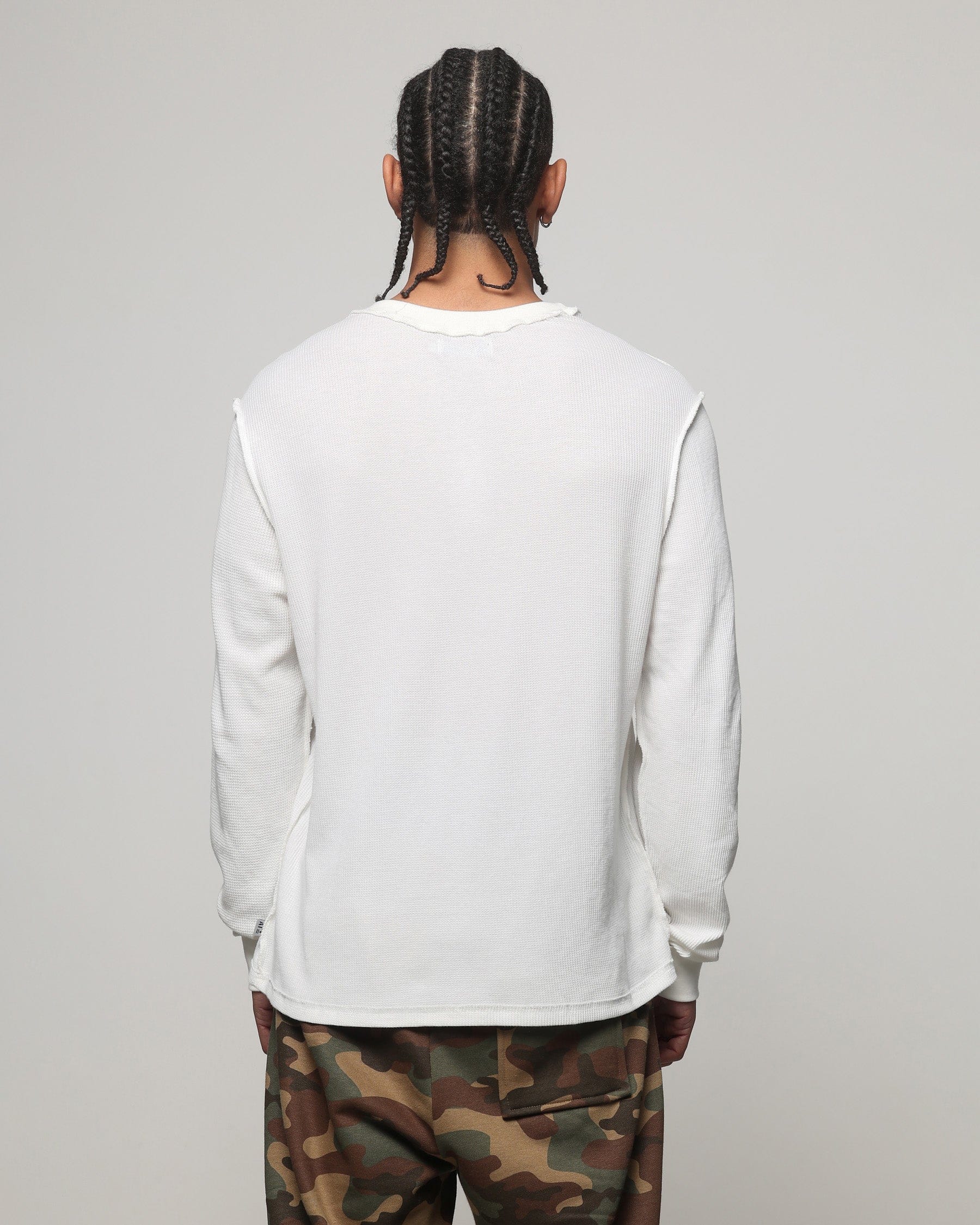 American Thrift Long Sleeve Thermal T - Shirt Off White