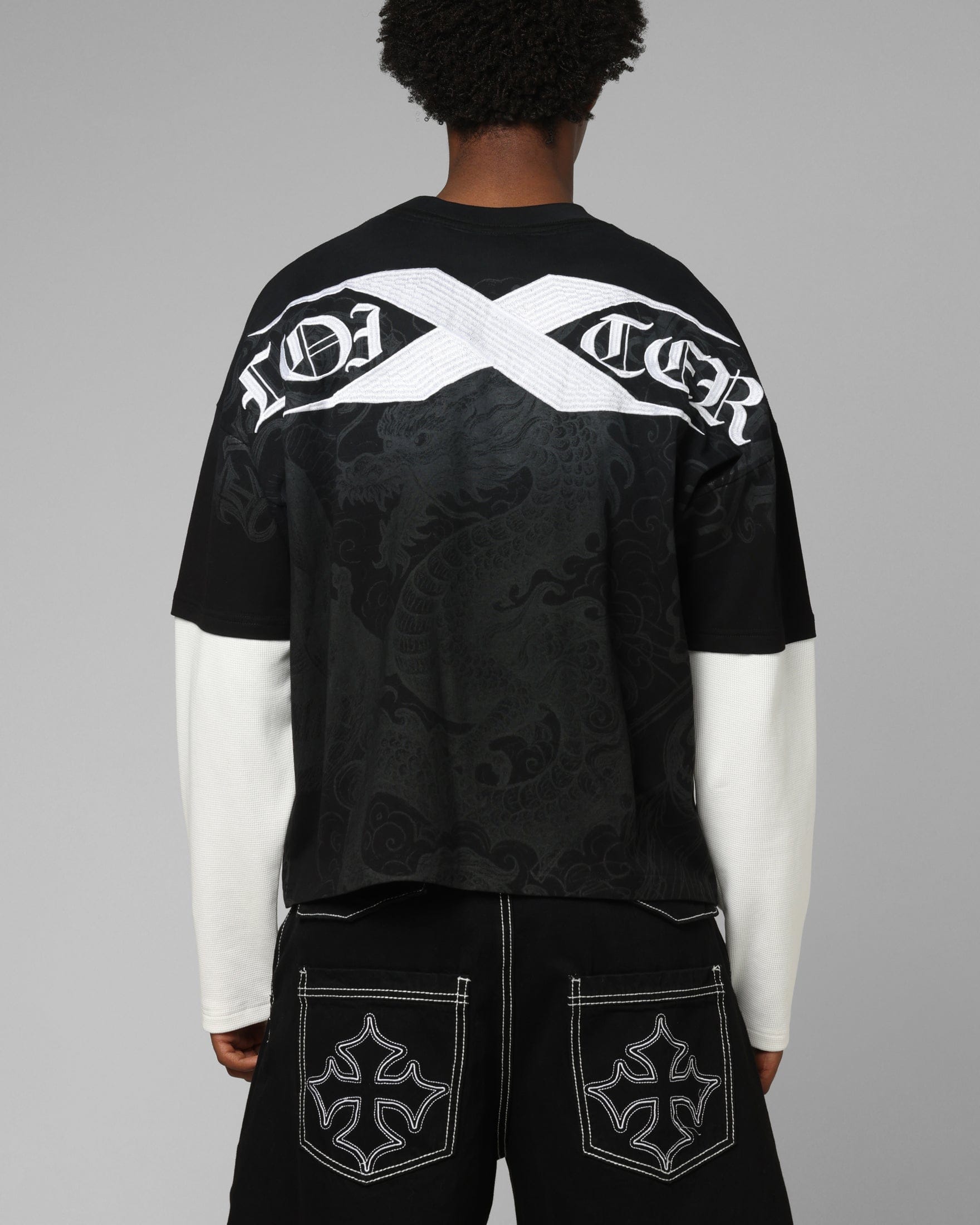 Loiter Xplicit Layered Long Sleeve T - Shirt Black