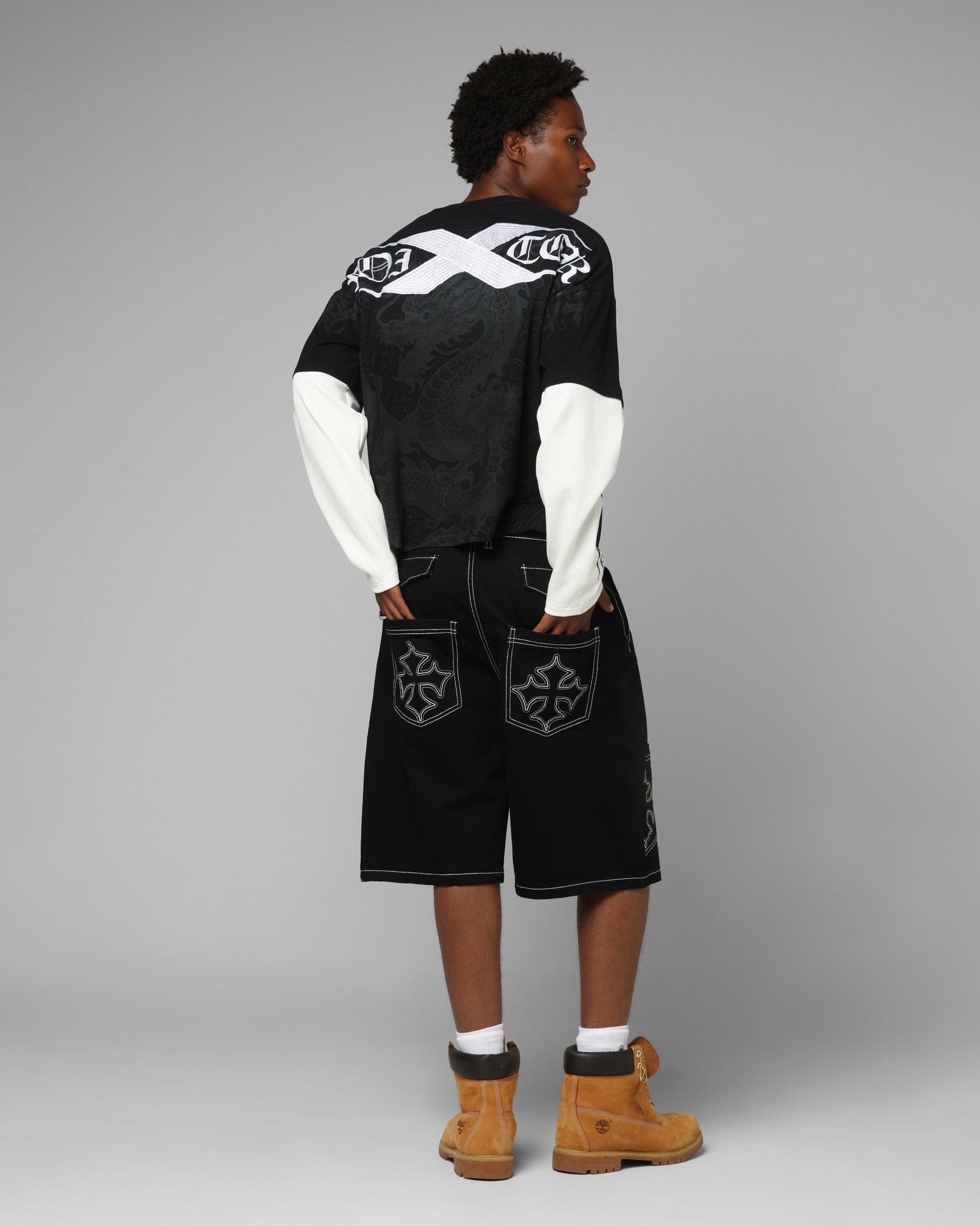 Loiter Xplicit Layered Long Sleeve T - Shirt Black