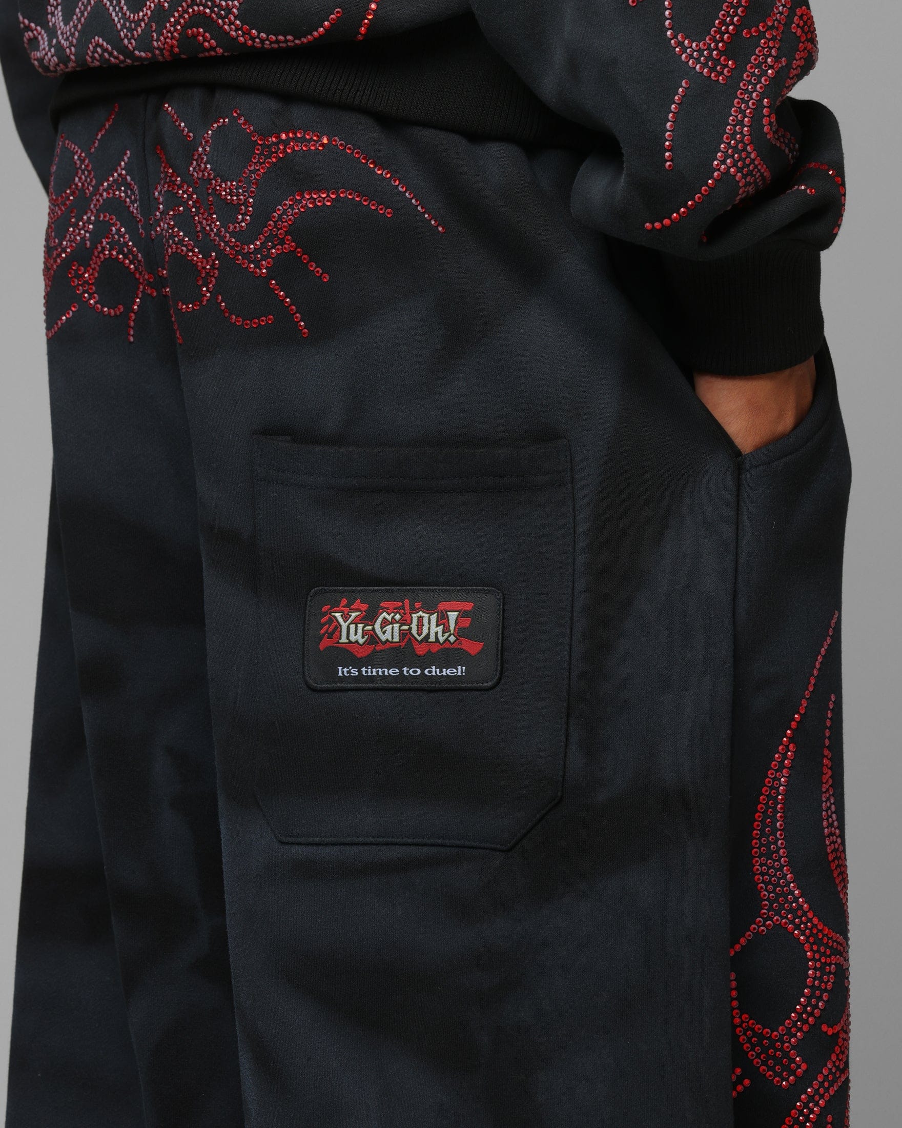 Loiter x Yu - Gi - Oh! Slifer Sky Dragon Sweatpants Black Wash