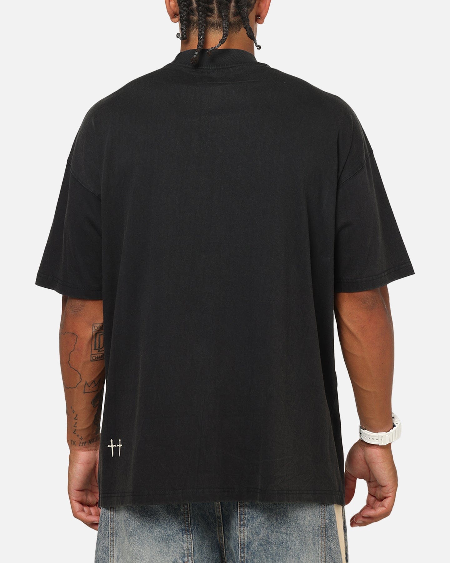 Saint Morta Pearl Script T - Shirt Vintage Black