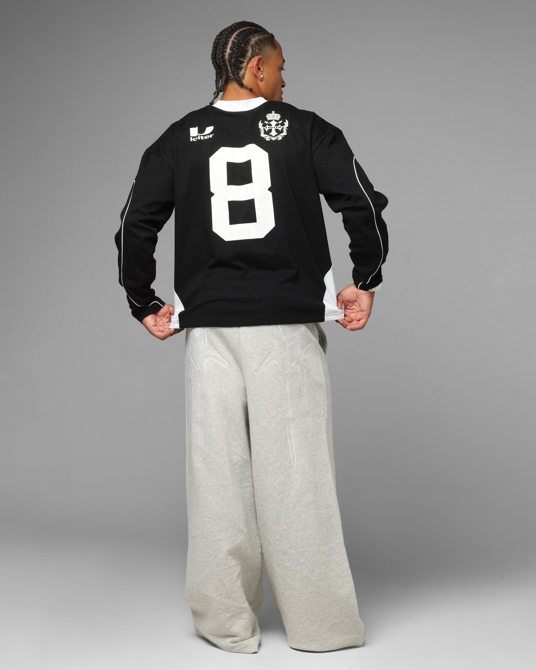 Loiter World Cup Long Sleeve T - Shirt Black
