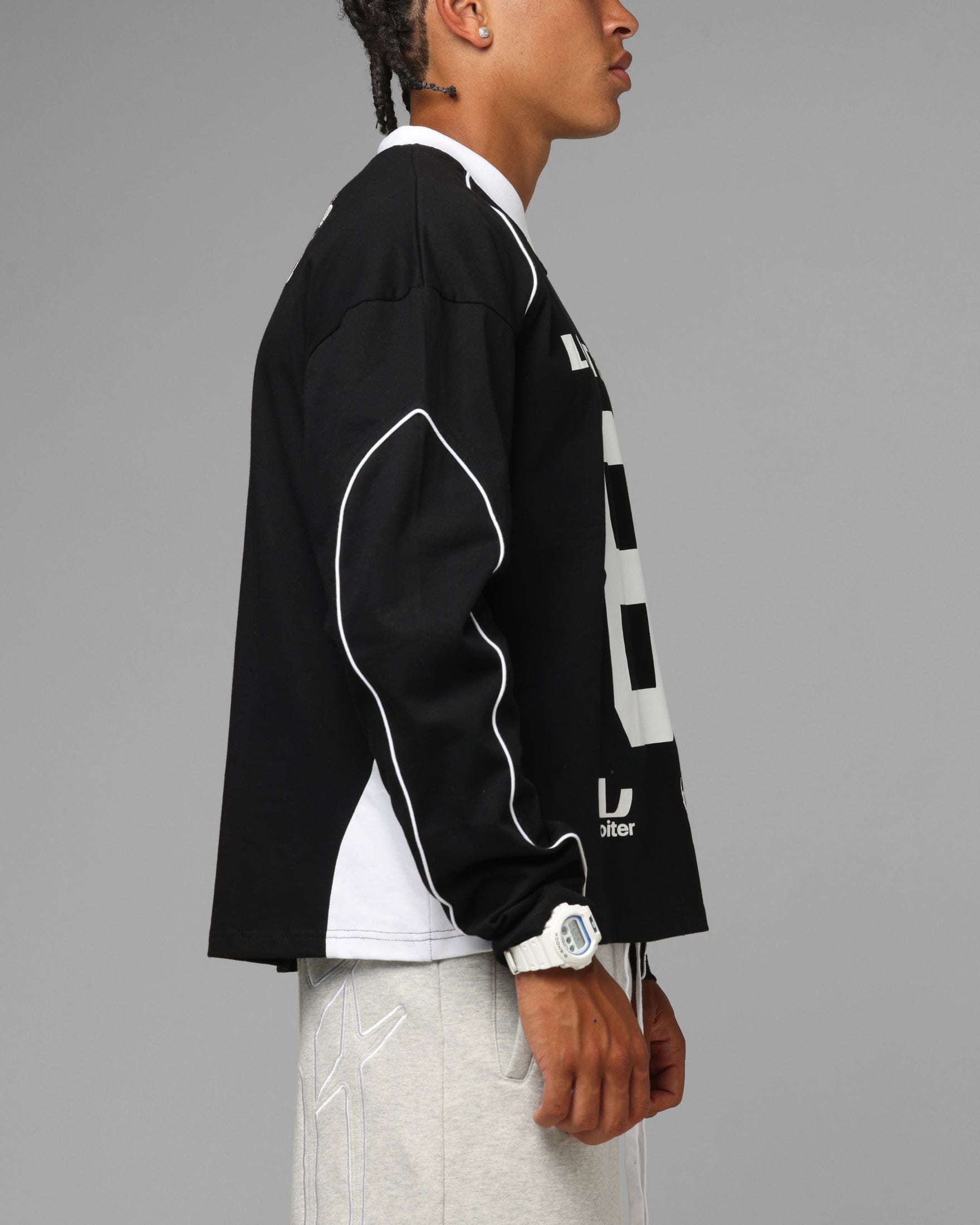 Loiter World Cup Long Sleeve T - Shirt Black