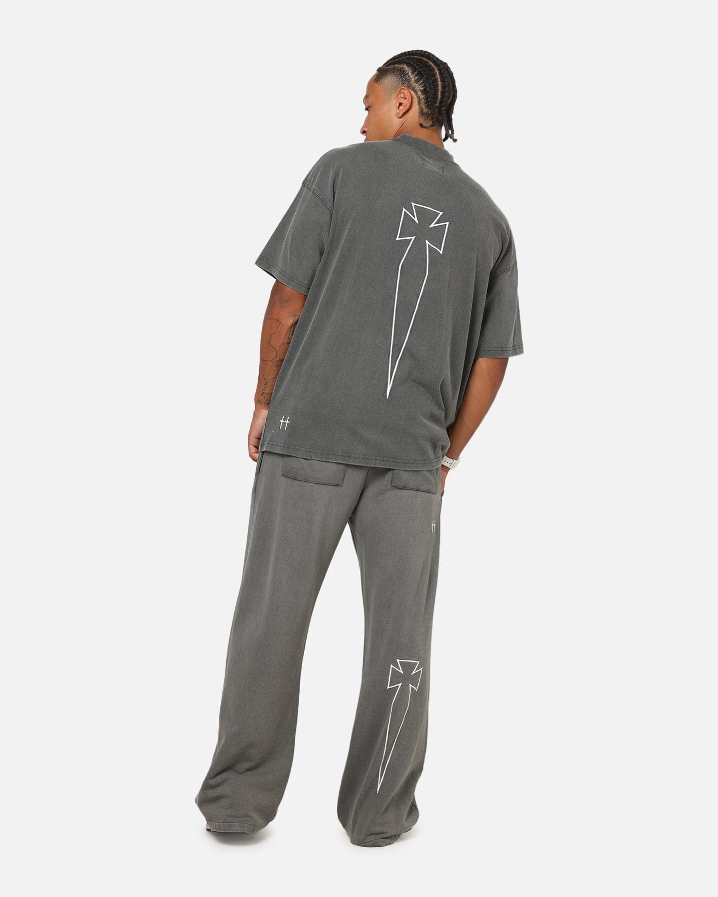 Saint Morta Athltc T - Shirt Washed Charcoal