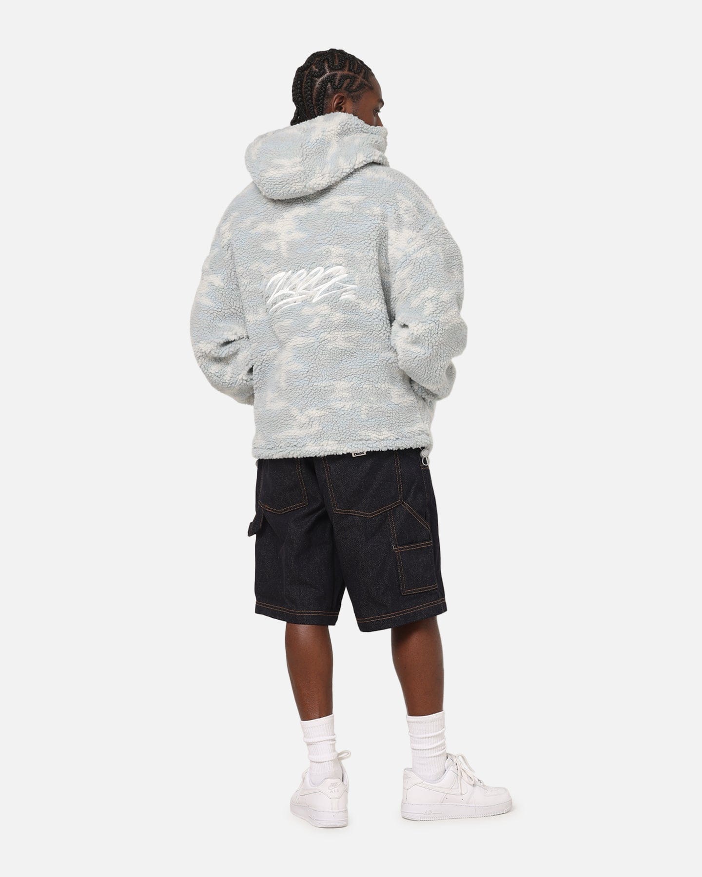 Carre Sherpa Hooded Jumper Snow Camo