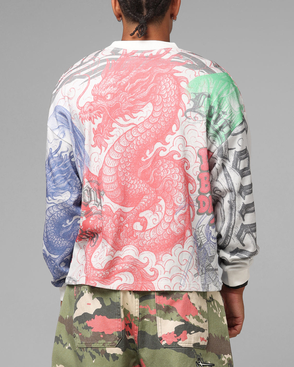 Loiter Sketch Book Long Sleeve T - Shirt White