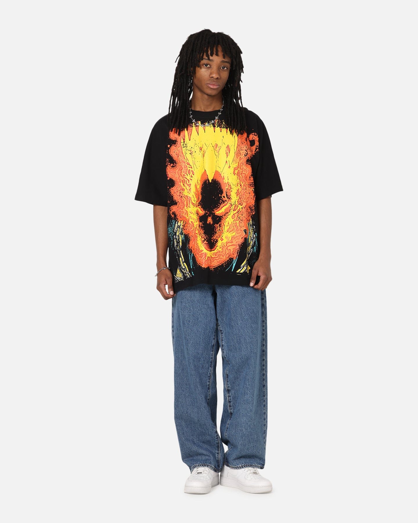 73studio Marvel Ghost Rider All Over Print T - Shirt Black
