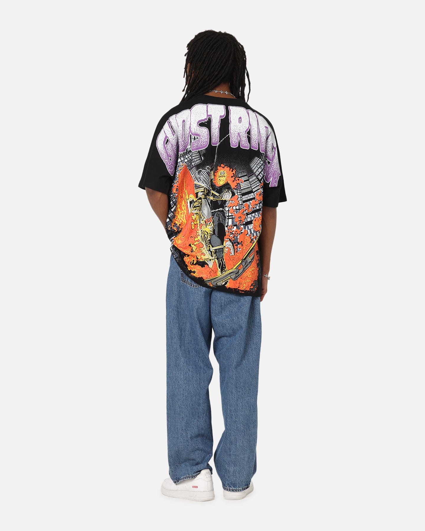 73studio Marvel Ghost Rider All Over Print T - Shirt Black